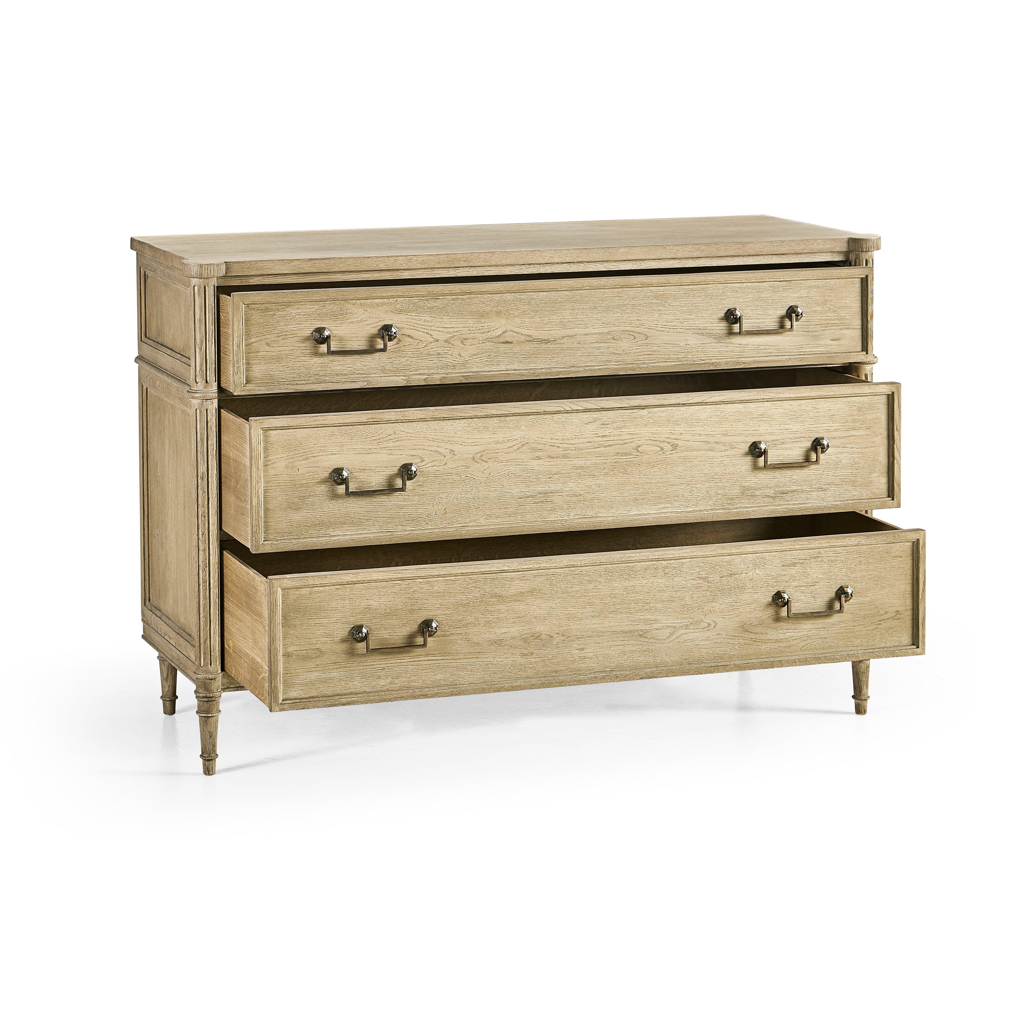 Timeless Kalpa Louis XVI Drawer Chest in Bleached Chestnut 52