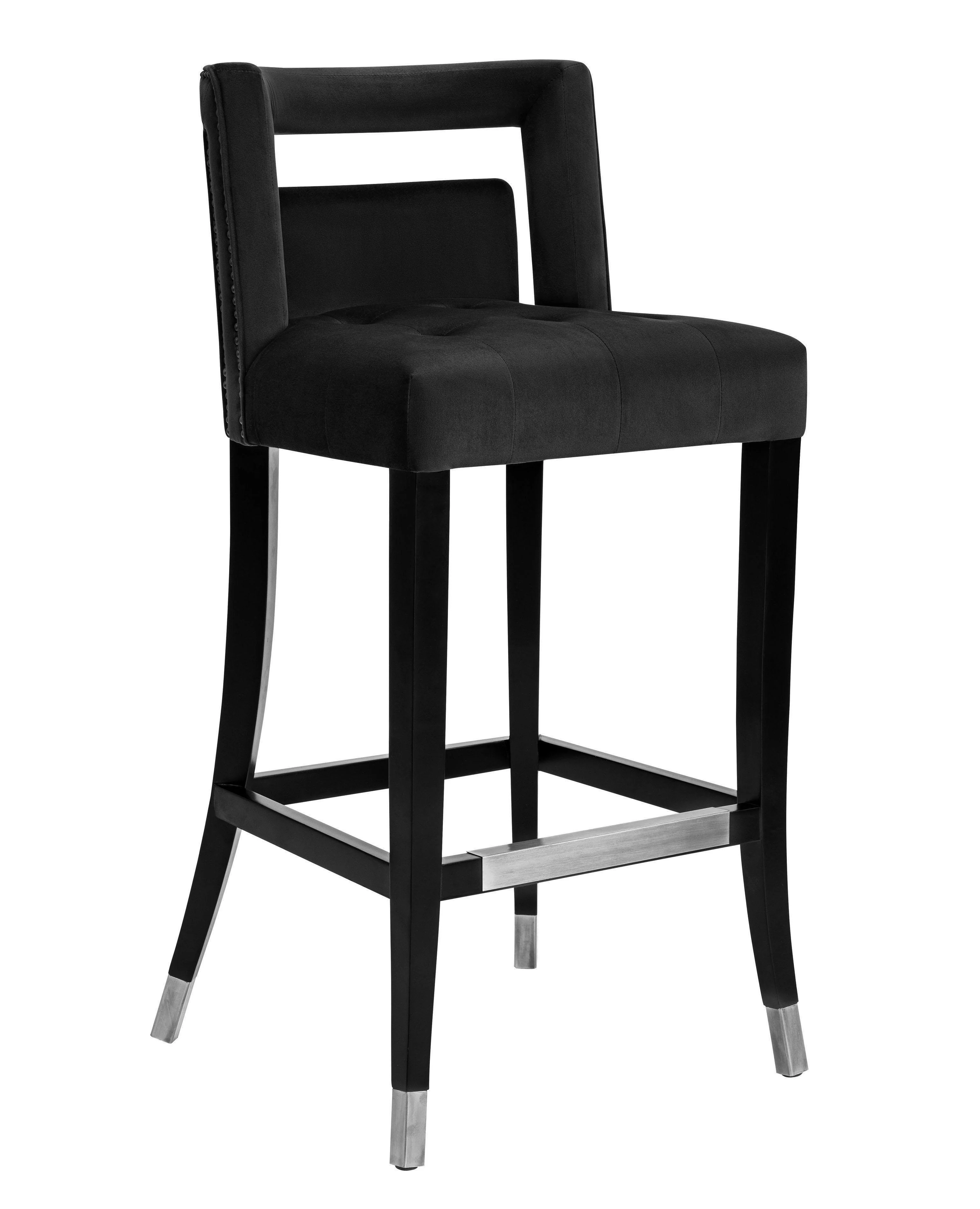 Hart Black Velvet Counter Stool - Frankwebs