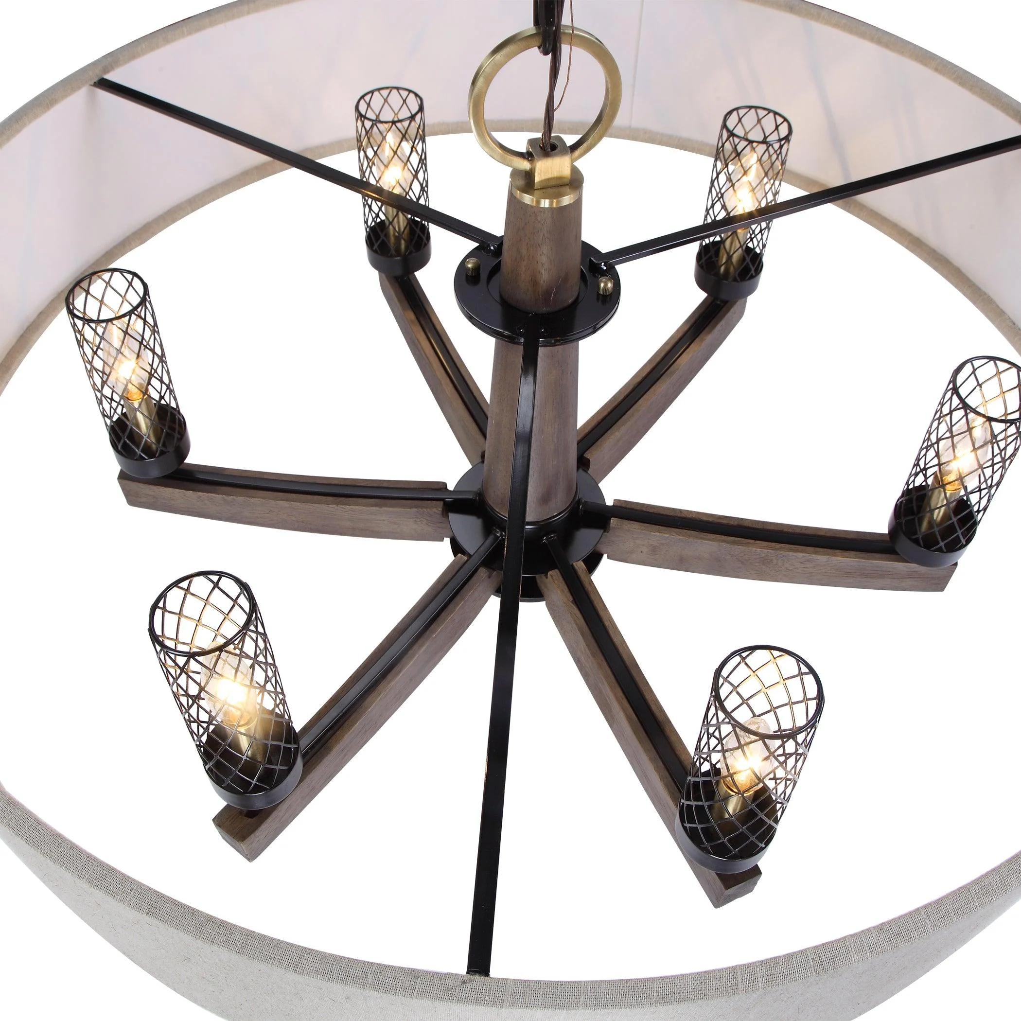 WOODALL 6 LIGHT DRUM CHANDELIER - Frankwebs