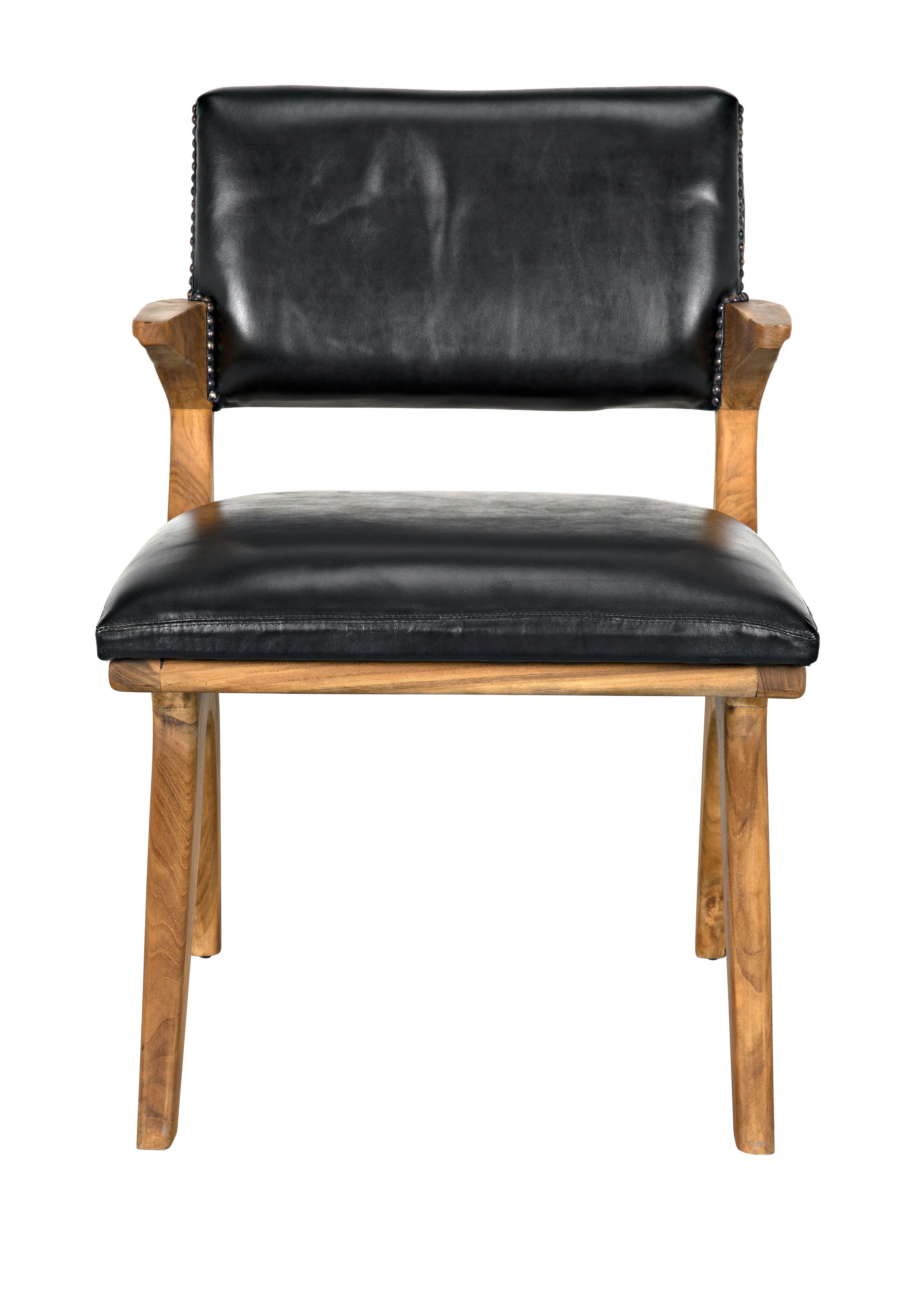Dolores Chair, Teak with Leather - Frankwebs
