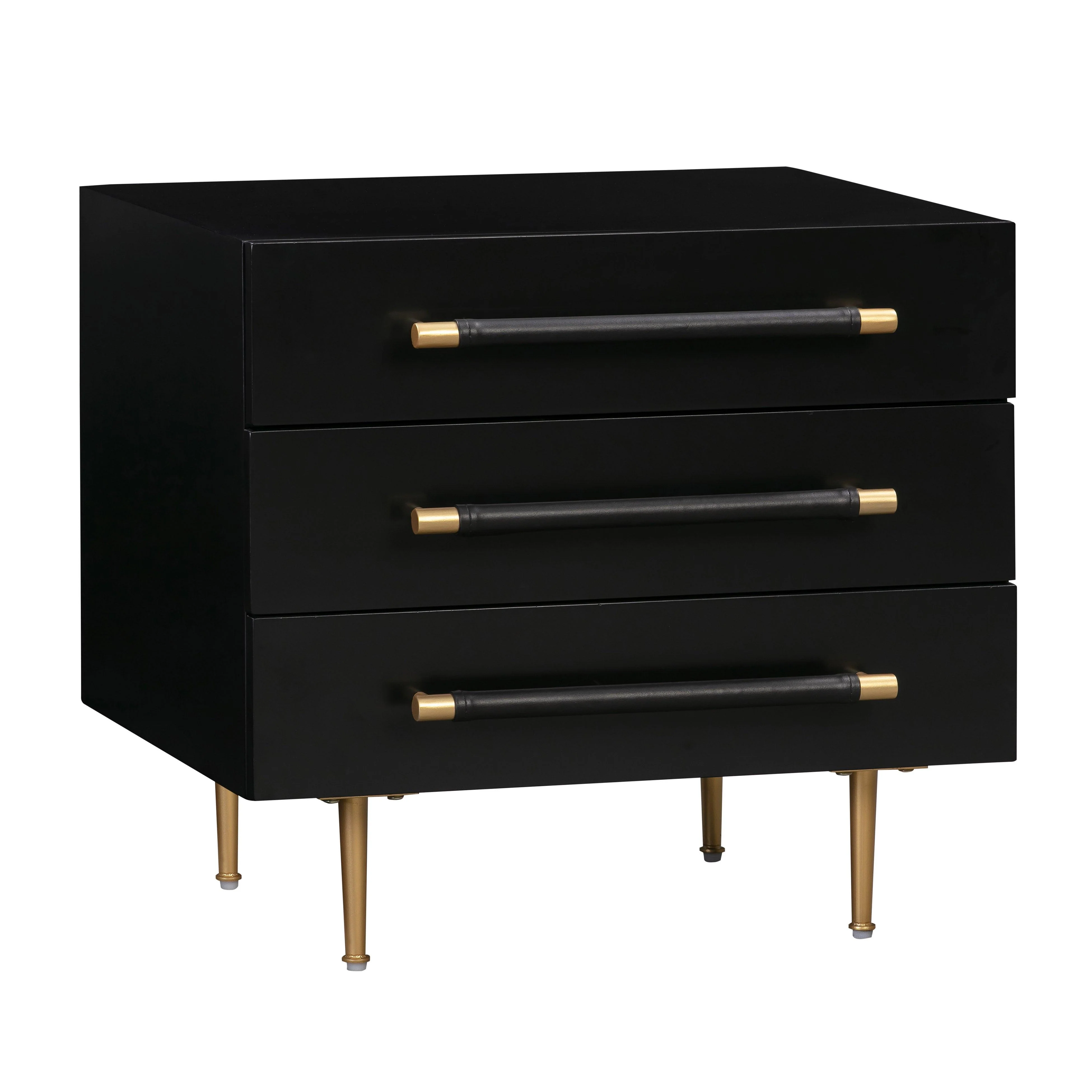 Trident Black Nightstand - Frankwebs