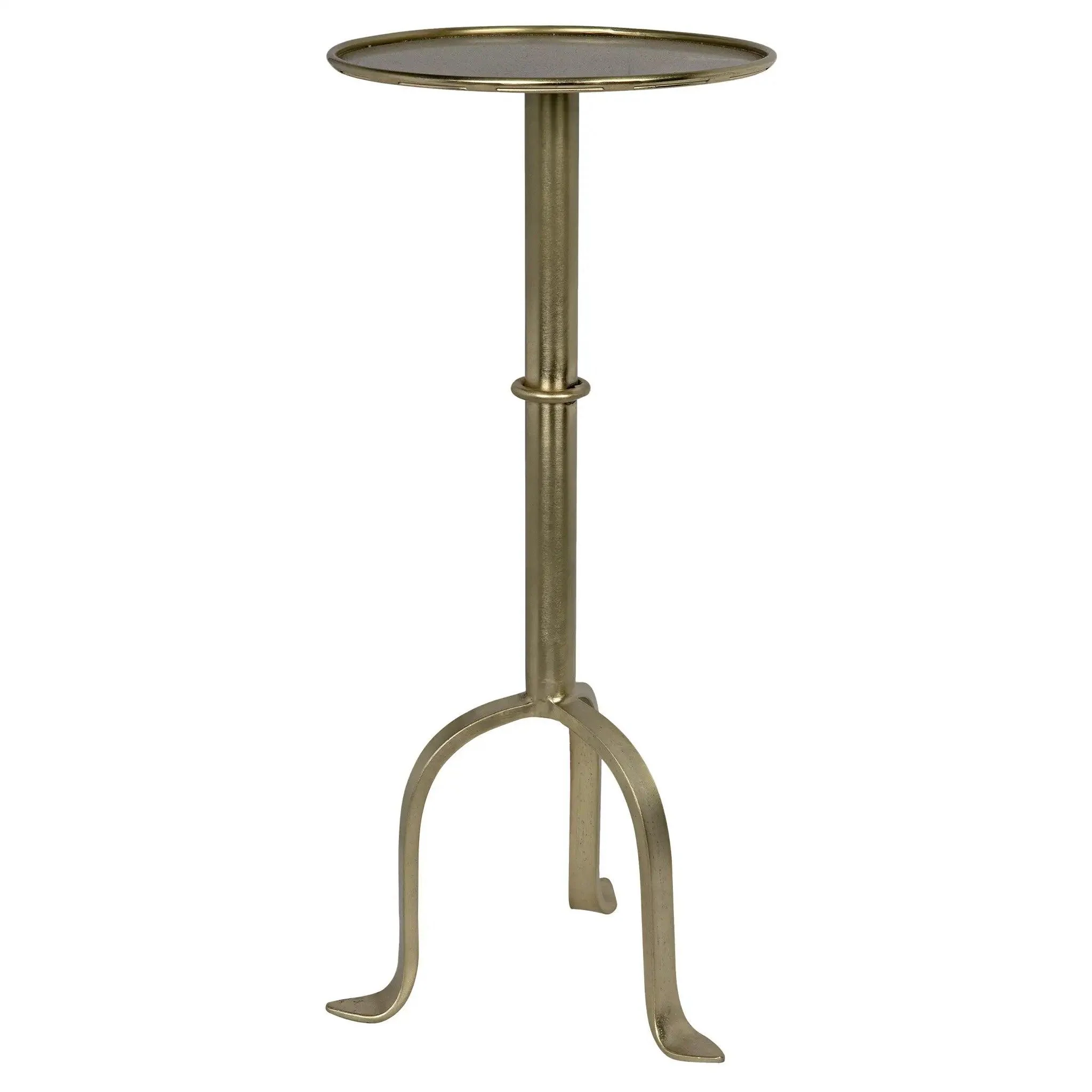 Tini Side Table, Metal with Brass Finish - Frankwebs