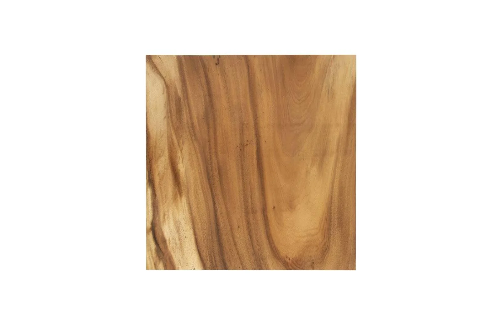 Martin Side Table, Chamcha Wood, Black Metal Base - Frankwebs