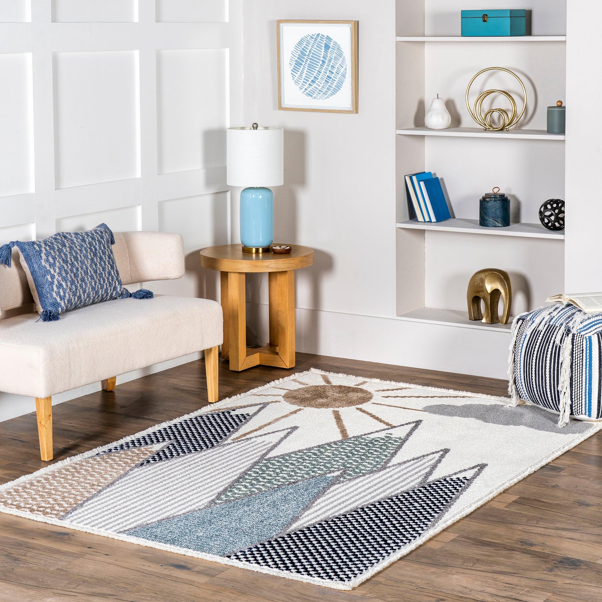 Elsha Rocky Mountains Kids Fringe Area Rug - Frankwebs