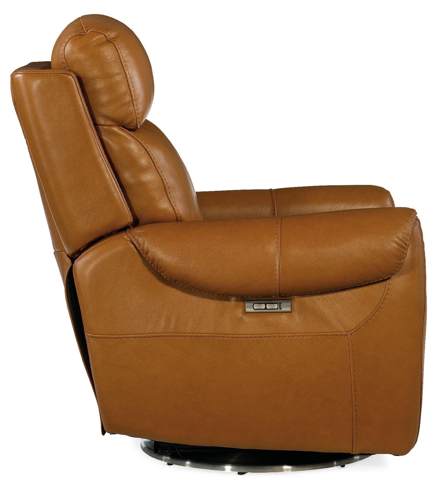 Sterling Swivel Power Recliner with Power Headrest - Frankwebs