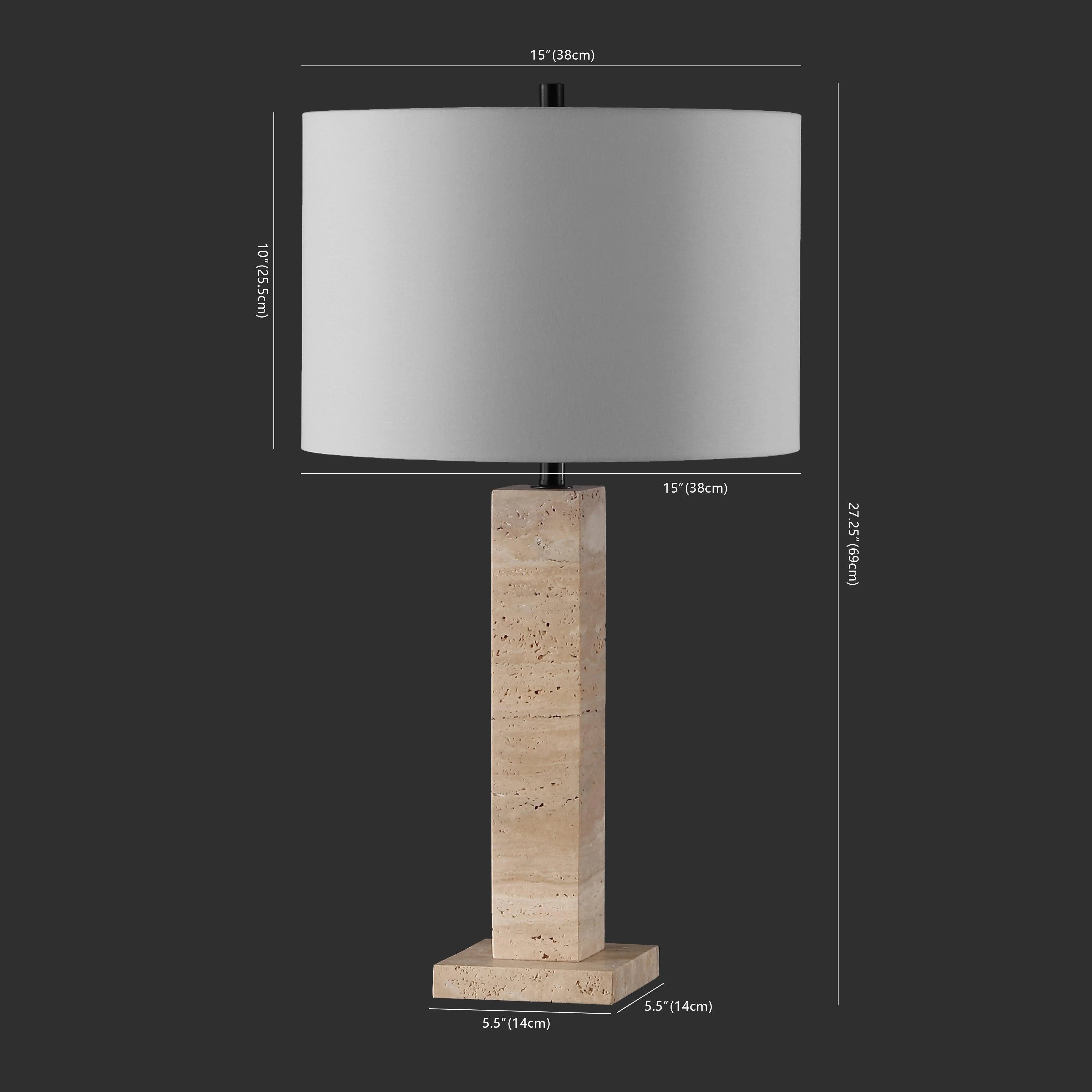 HANNABETH TRAVERTINE TABLE LAMP - Frankwebs