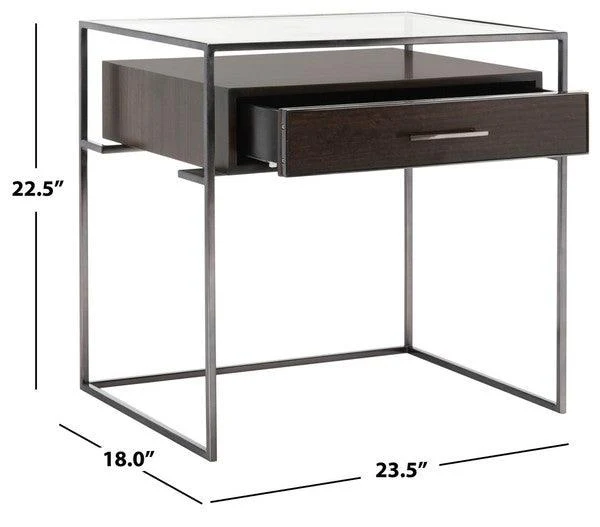 CAELAN GLASS SIDE TABLE - Frankwebs