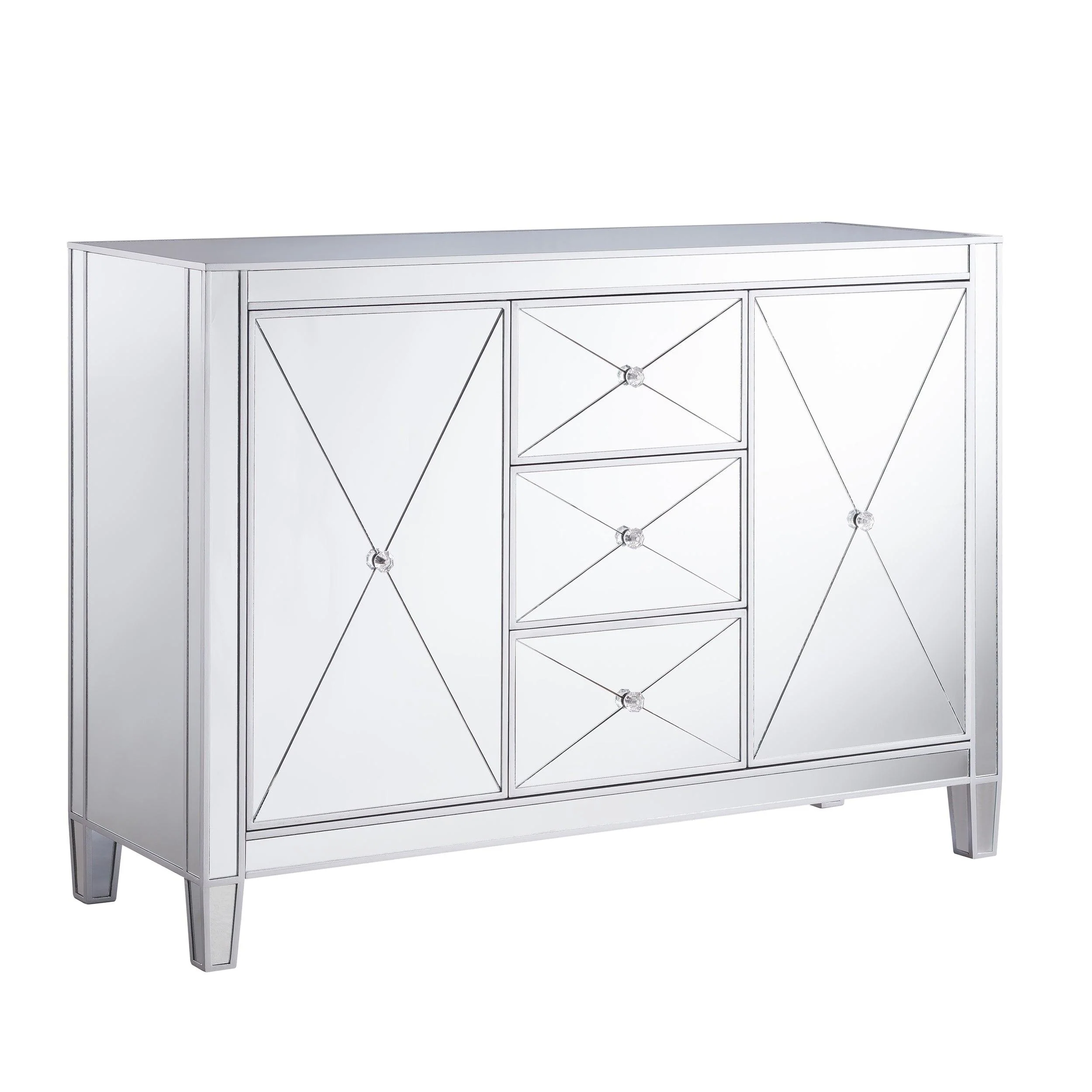 Mirage 3-Drawer Mirrored Cabinet - Frankwebs