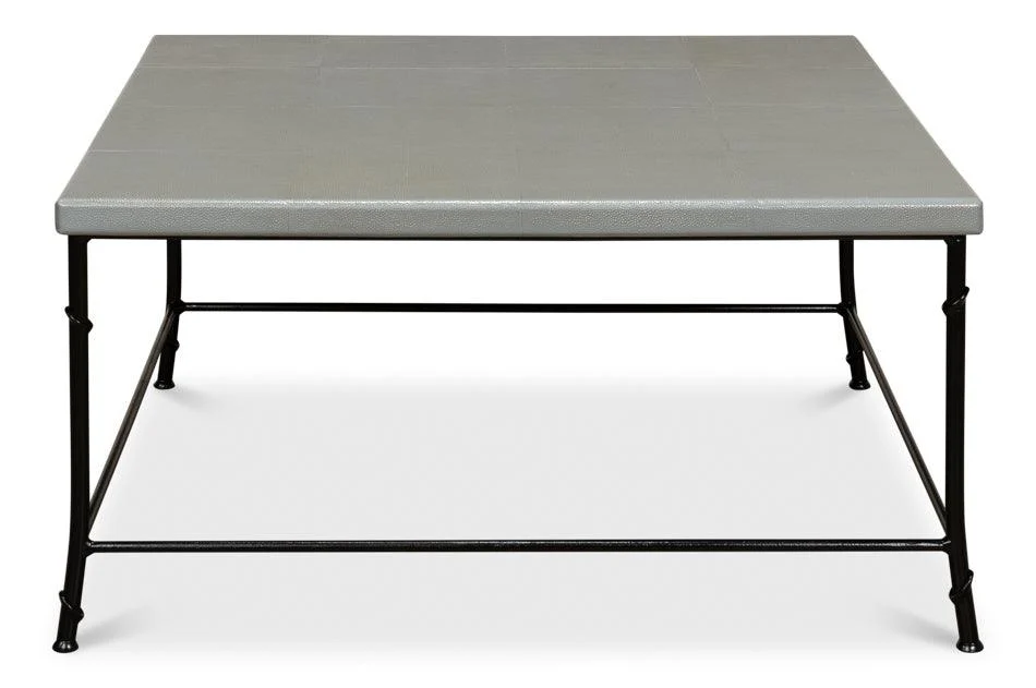 Shagreen Square Coffee Table - Storm Grey - Frankwebs