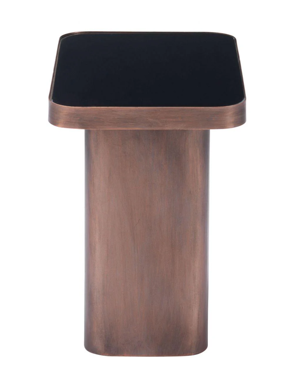 Marcos Side Table Black & Antique Bronze - Frankwebs