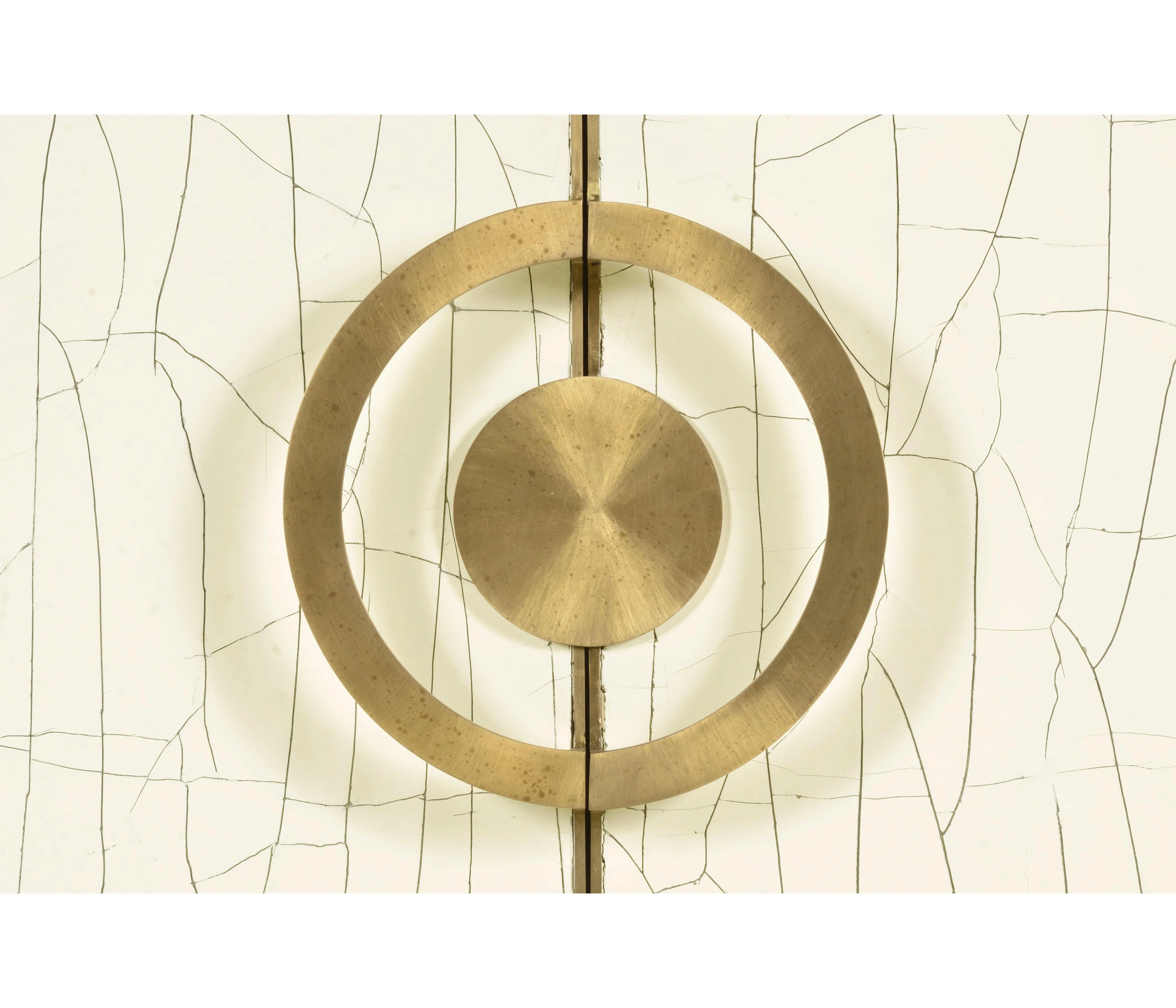 Eclectic Walnut and Crackle Lacquered Accent Cabinet - Frankwebs