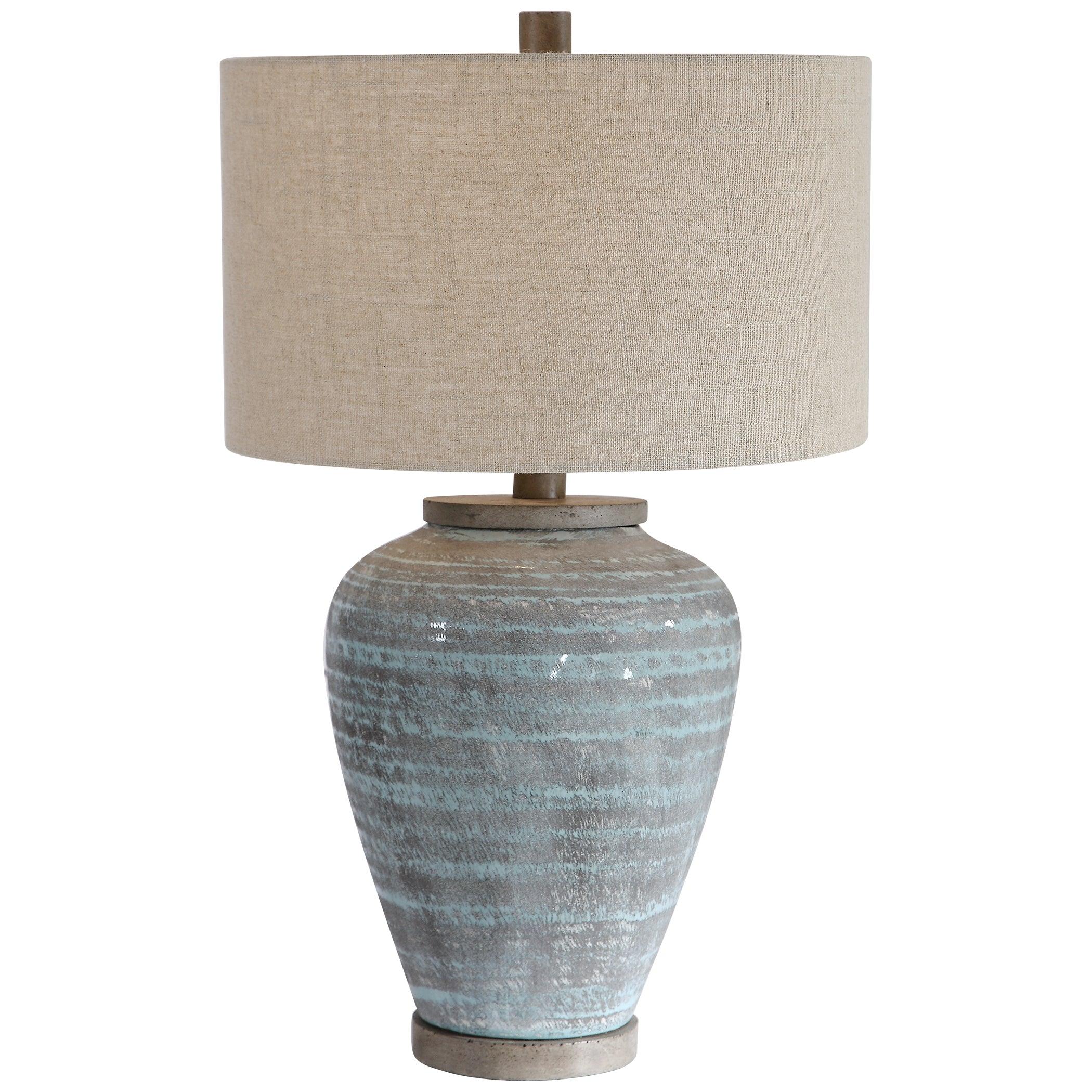 PELIA LIGHT AQUA TABLE LAMP - Frankwebs