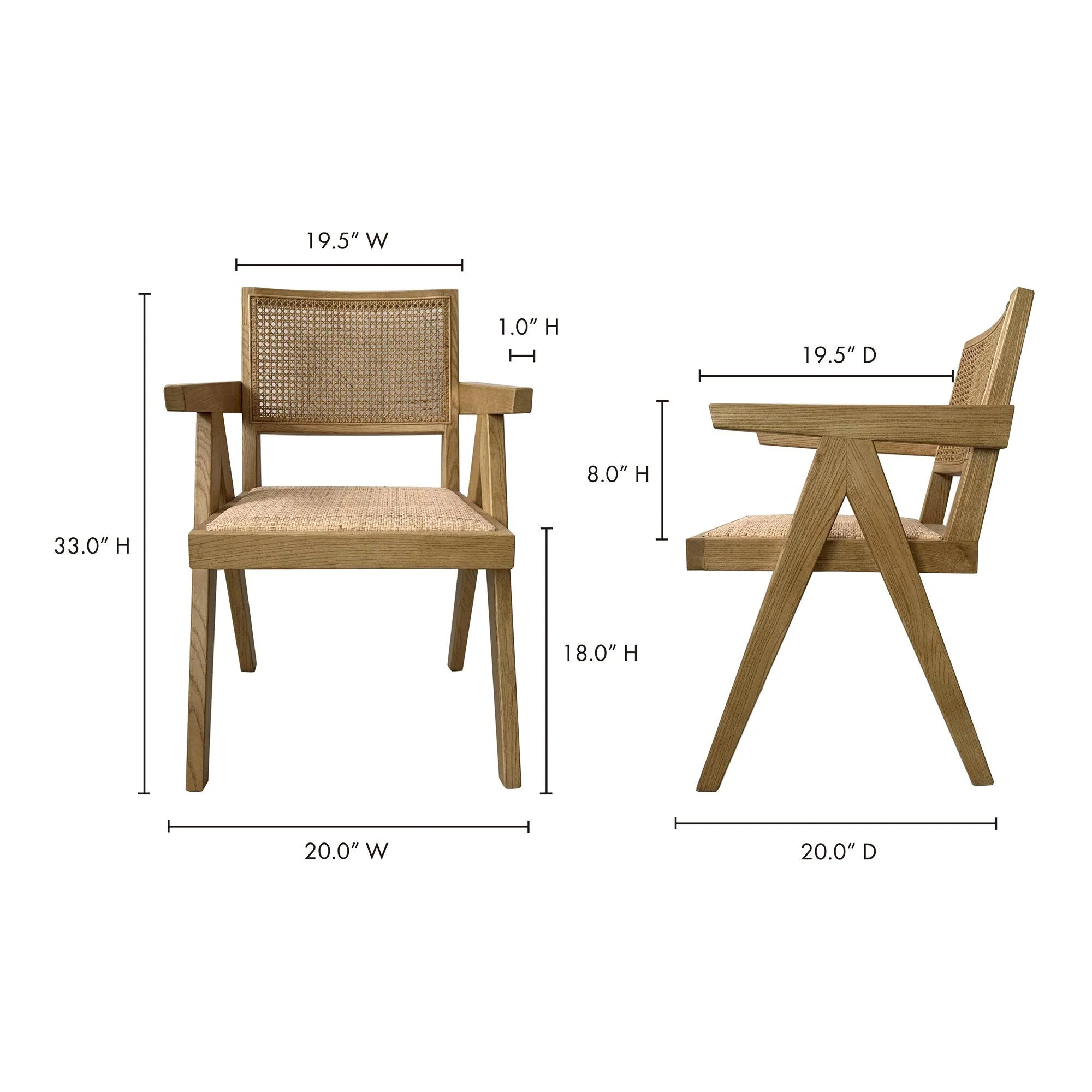 Takashi Chair Natural - Set Of Two - Frankwebs
