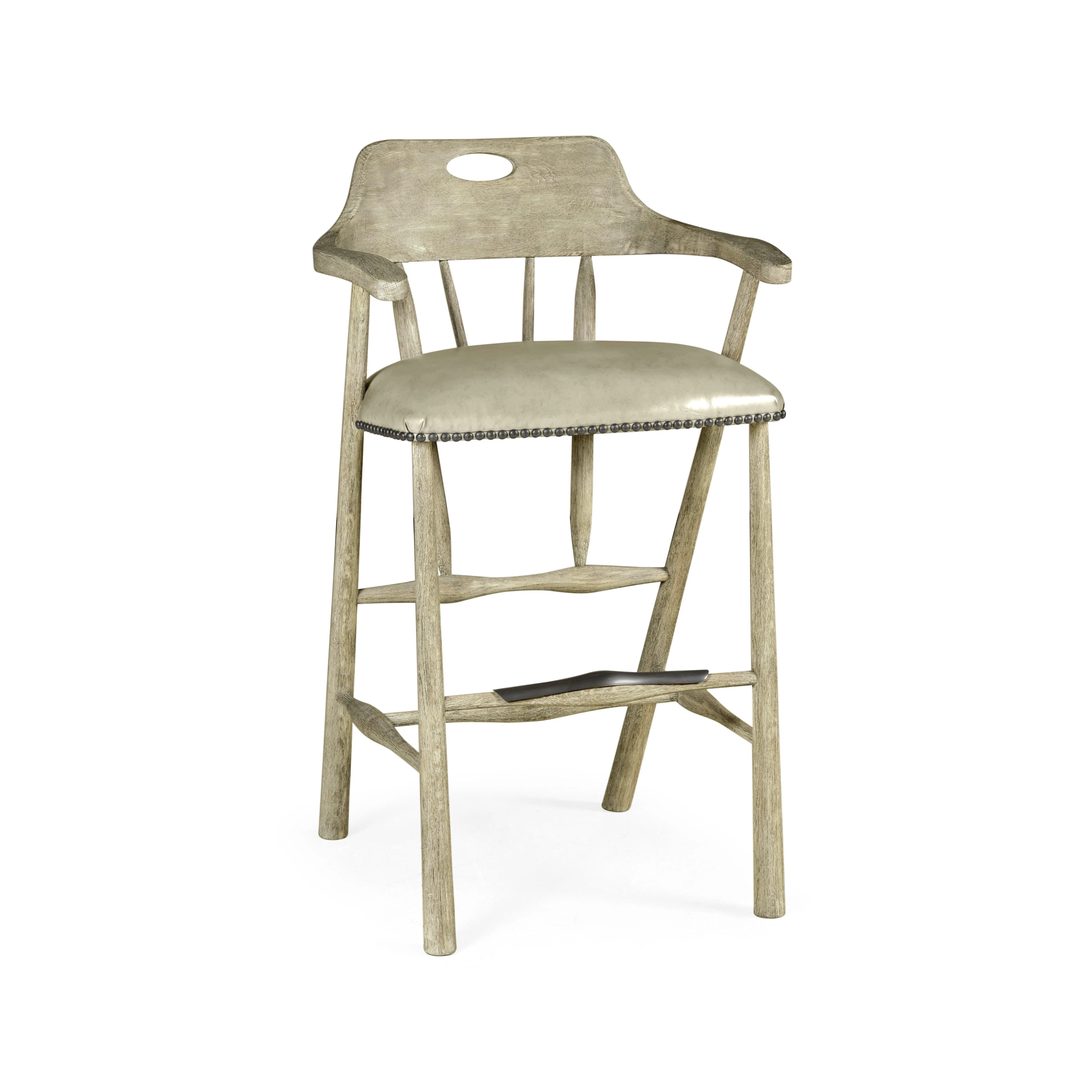 Casual Accents Greyed Oak Smokers Barstool - Frankwebs