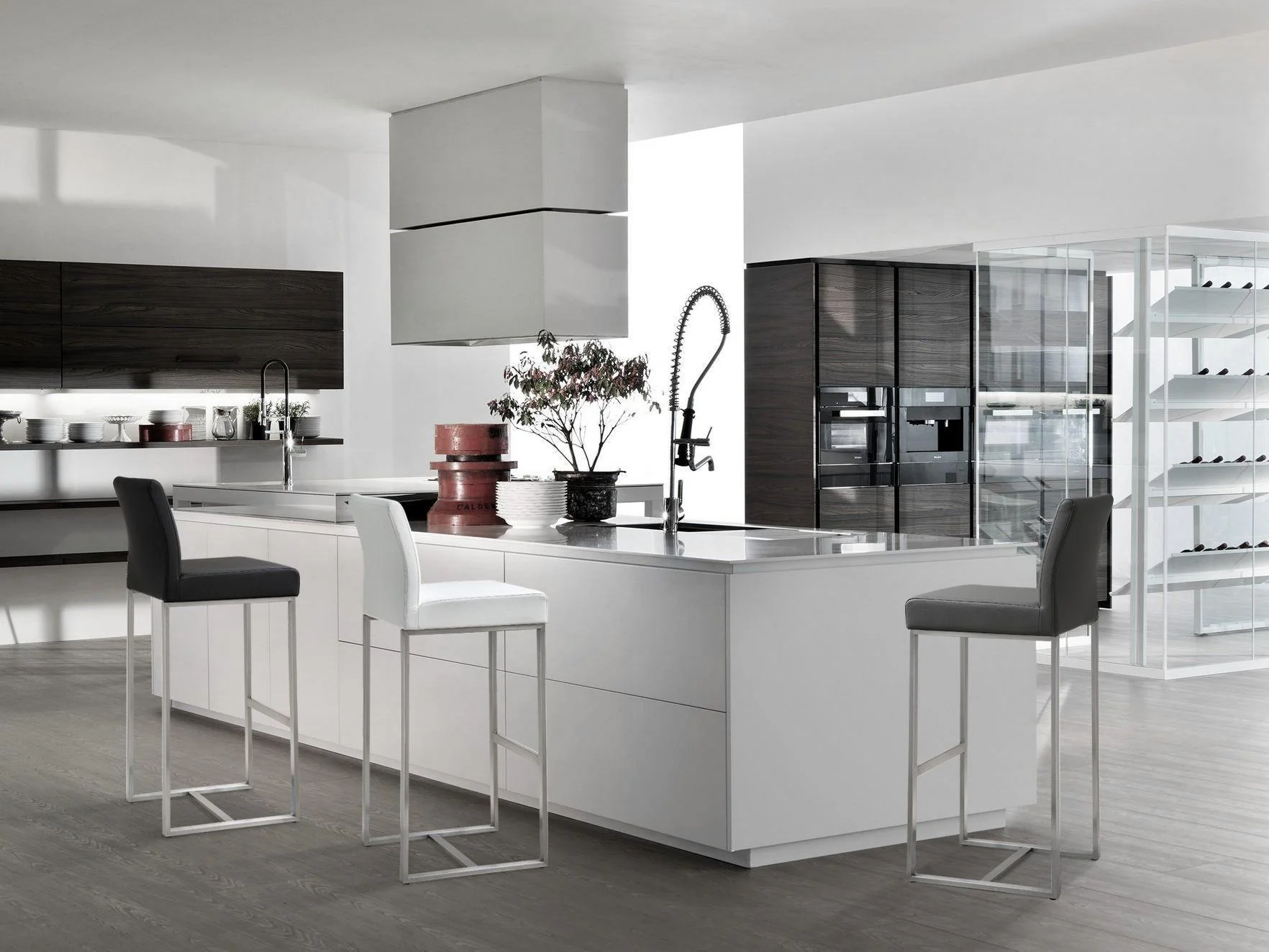 Denmark Black Stainless Steel Barstool (Set of 2) - Frankwebs