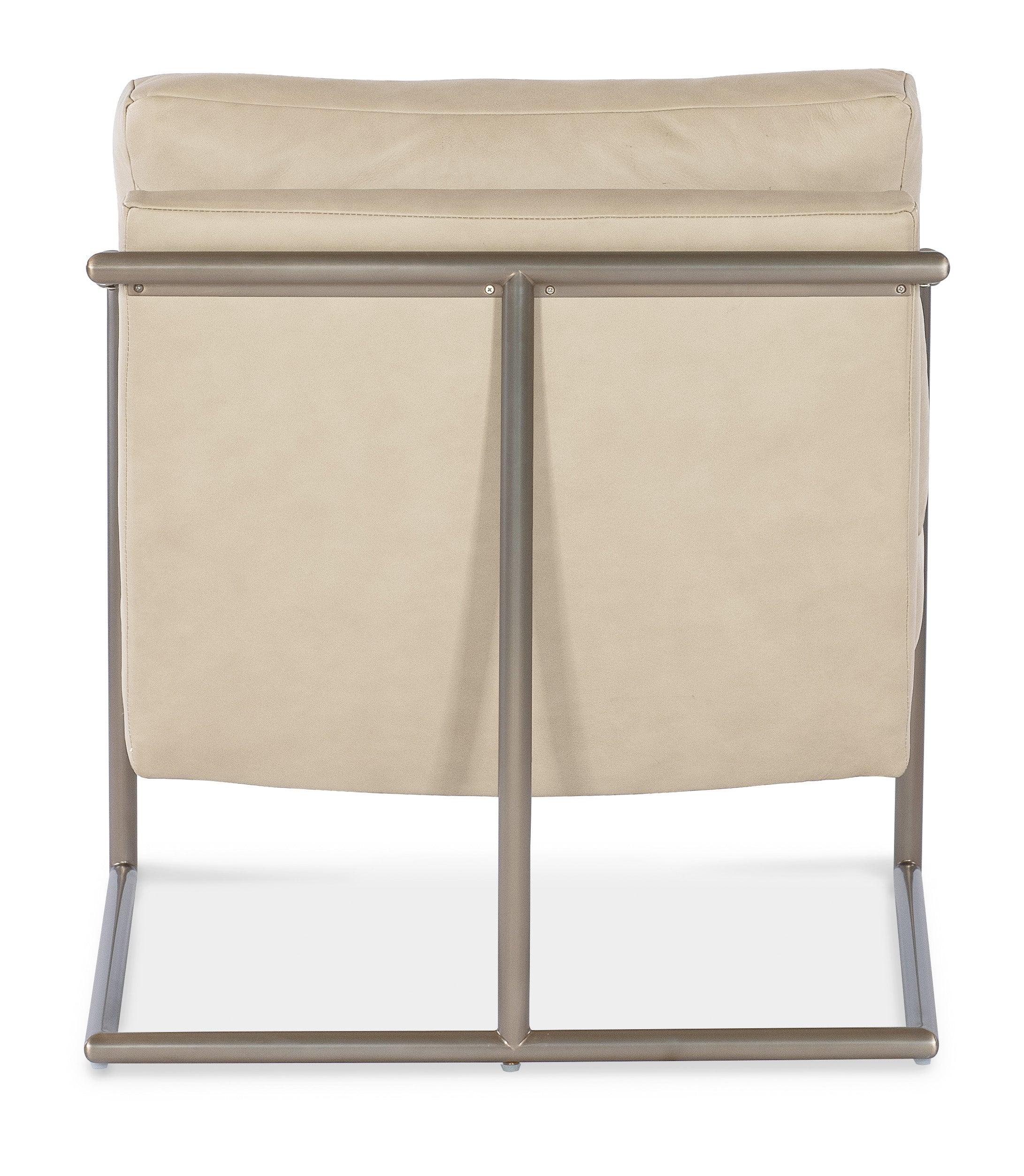 Moody Metal Chair - Beige Leather - Frankwebs