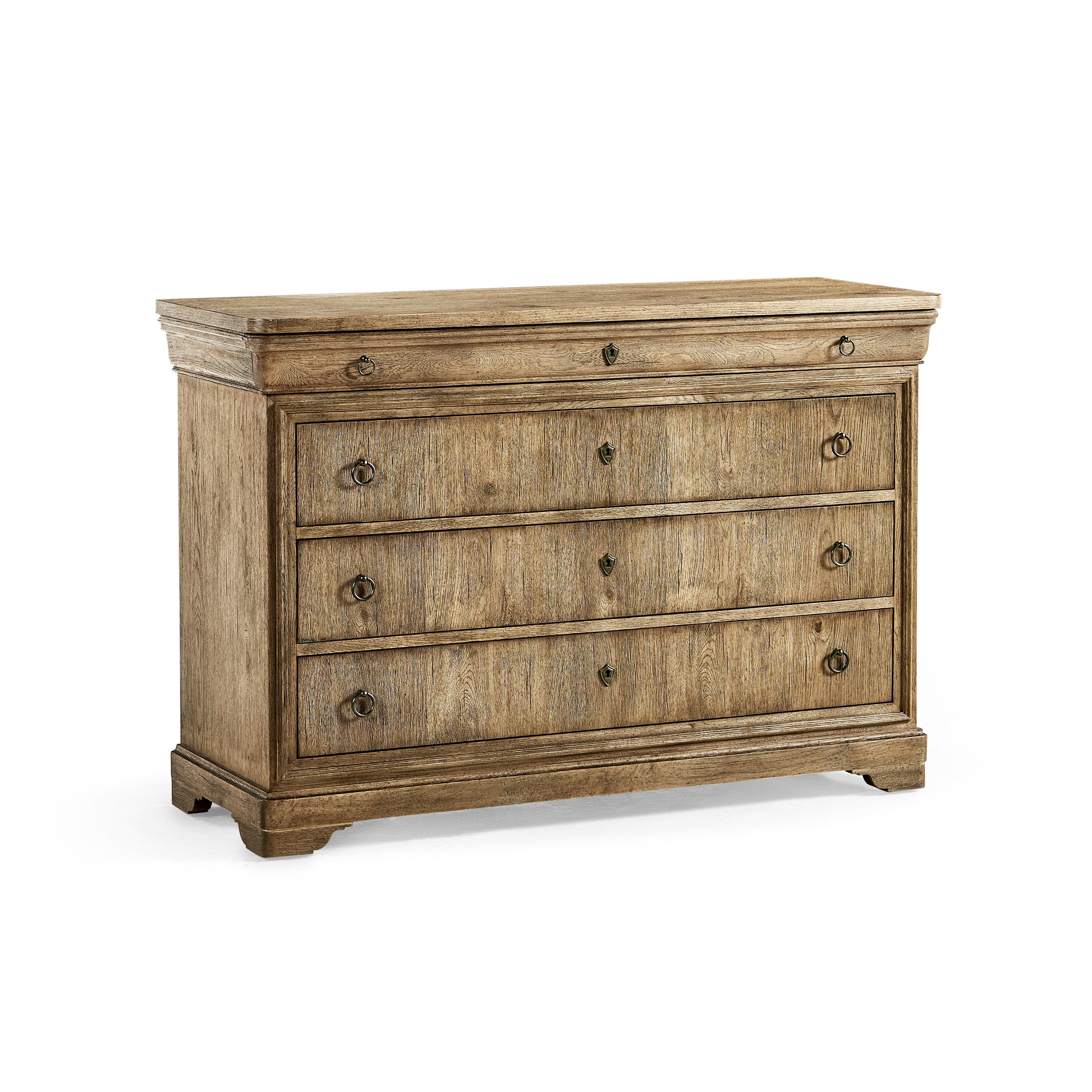 Timeless Entropy Louis Phillipe Drawer Chest in Stripped Brown Chestnut 54