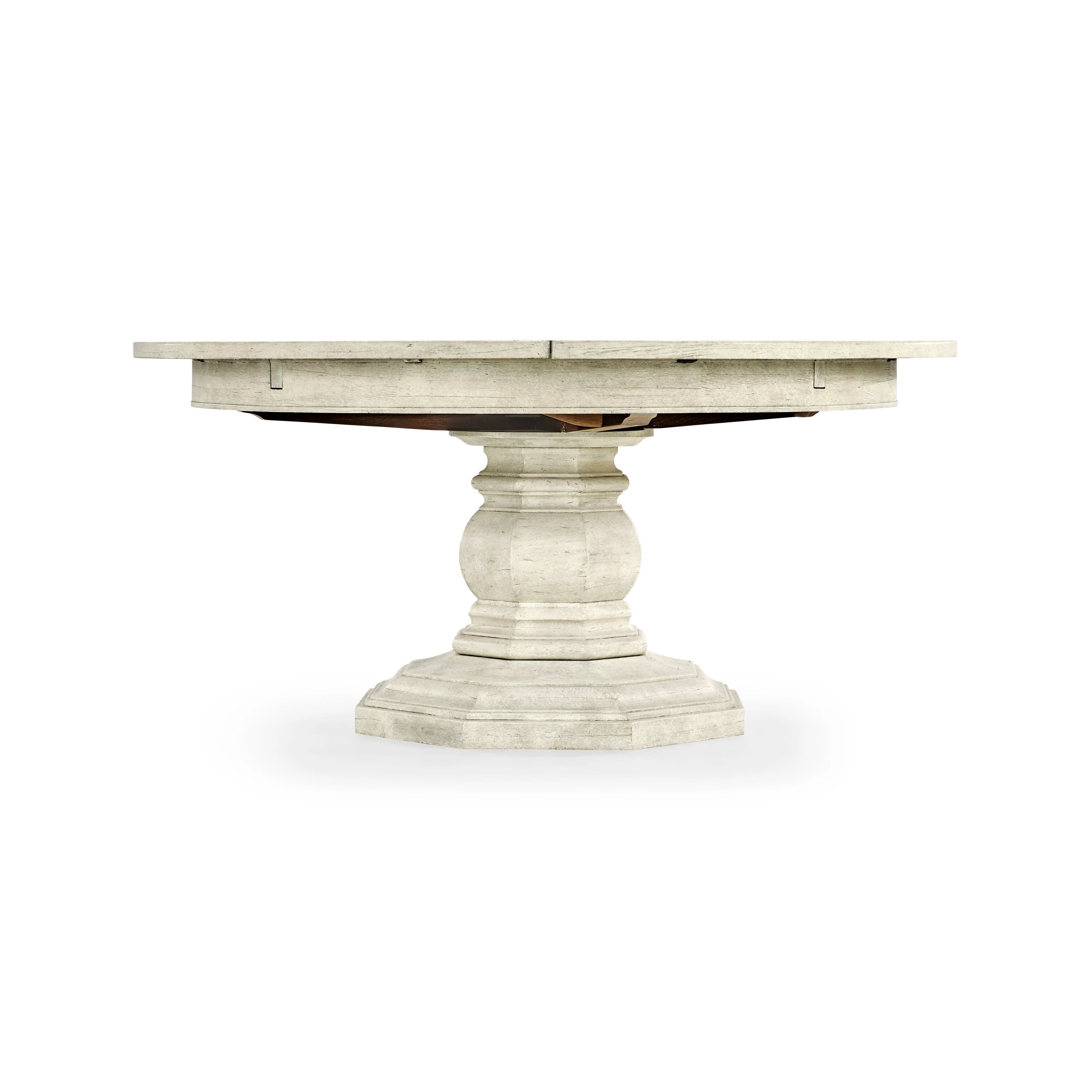 Casual Accents Whitewash Round Extendable Dining Table - Frankwebs