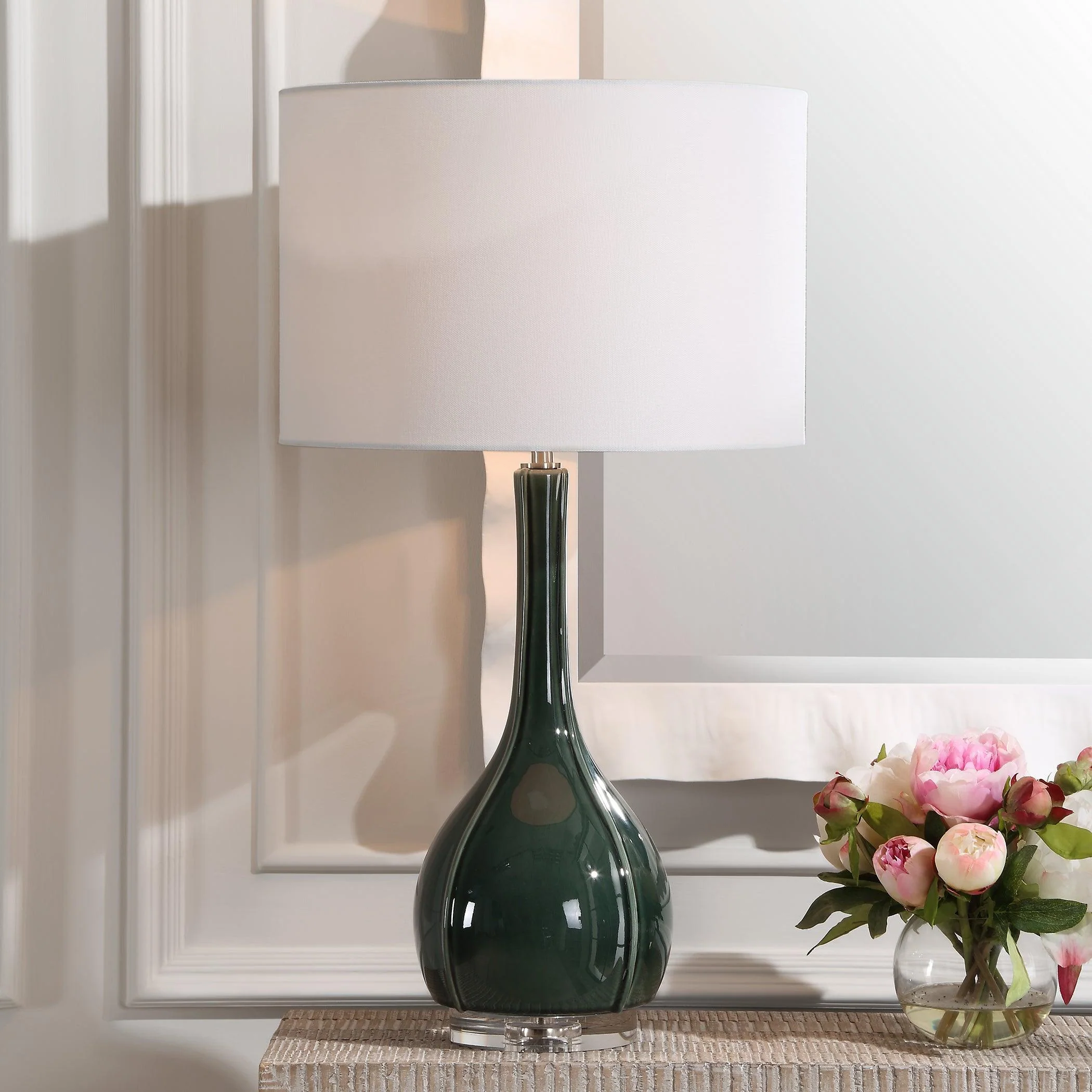 Essex Green Glass Table Lamp - Frankwebs