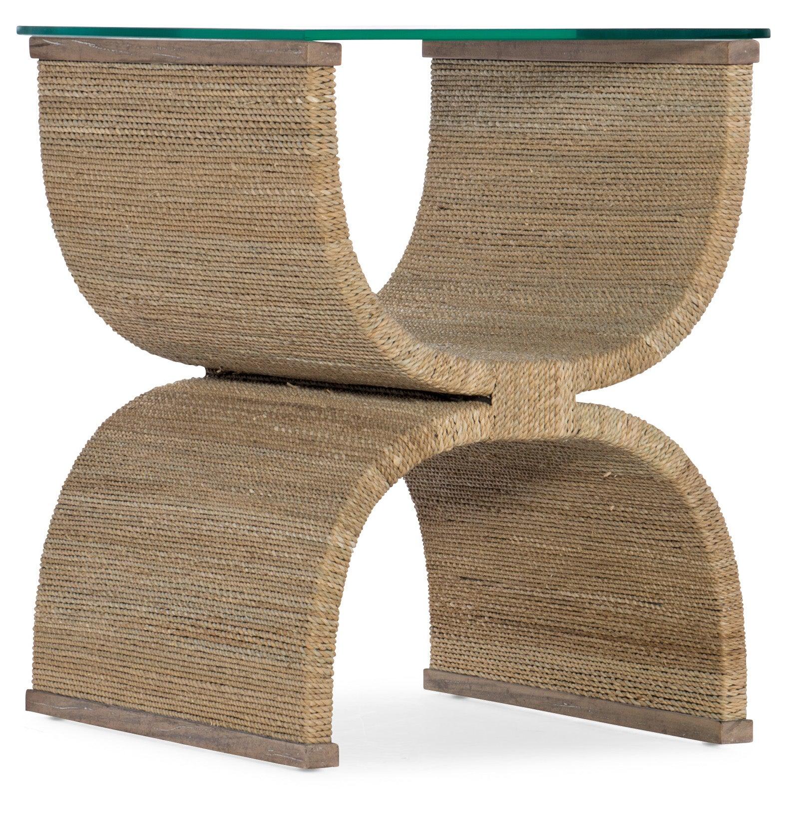 Melange Lenny Woven End Table - Frankwebs