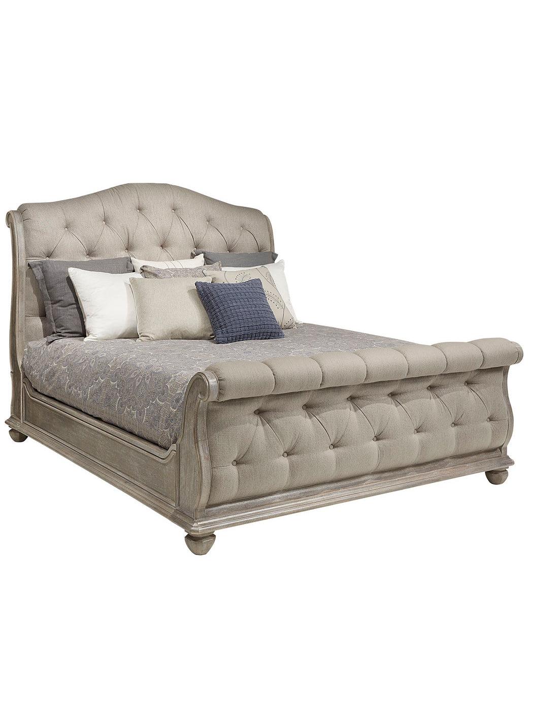 Summer Creek Shoals Upholstered Tufted Sleigh Bed - Frankwebs