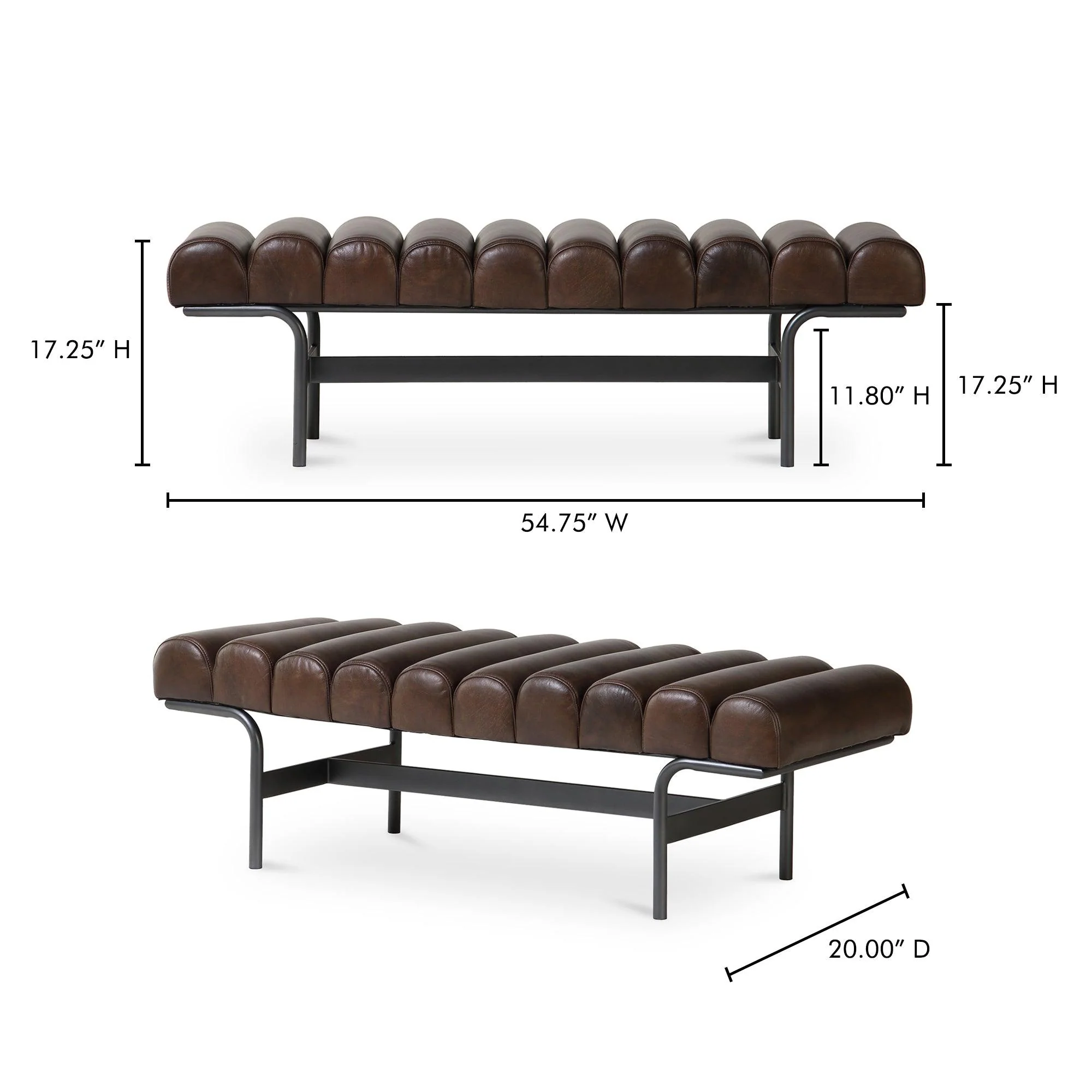 Harrison Bench Dark Brown - Frankwebs