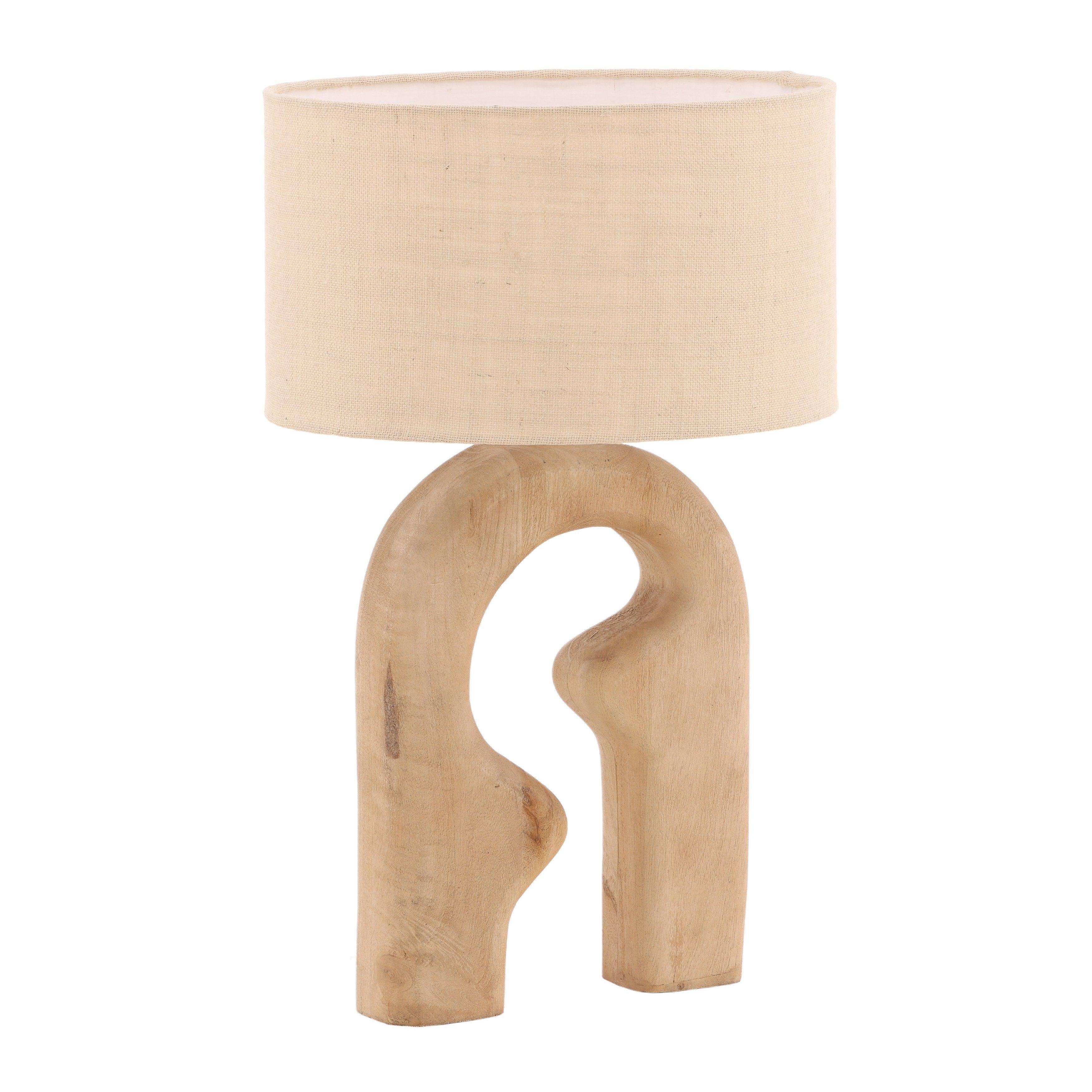 Saylor Table Lamp Natural Brown - Frankwebs