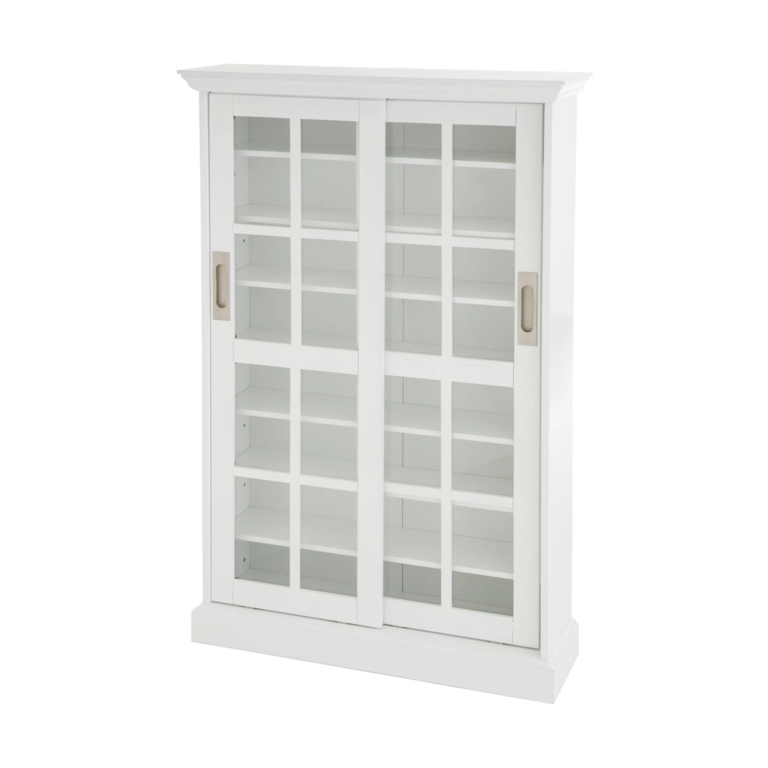Media Cabinet w/ Sliding Doors - White - Frankwebs