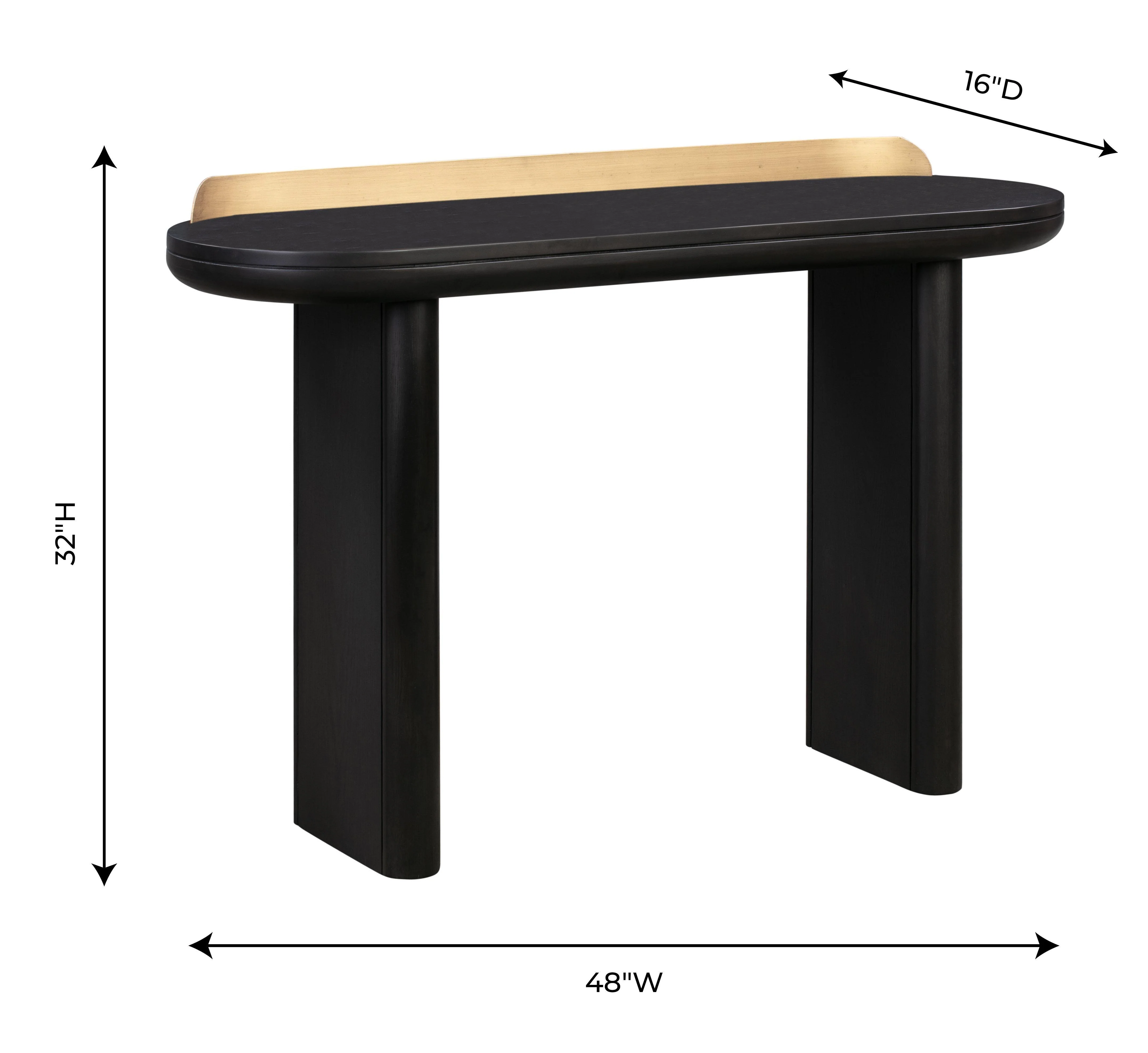 Braden Black Desk/Console Table - Frankwebs