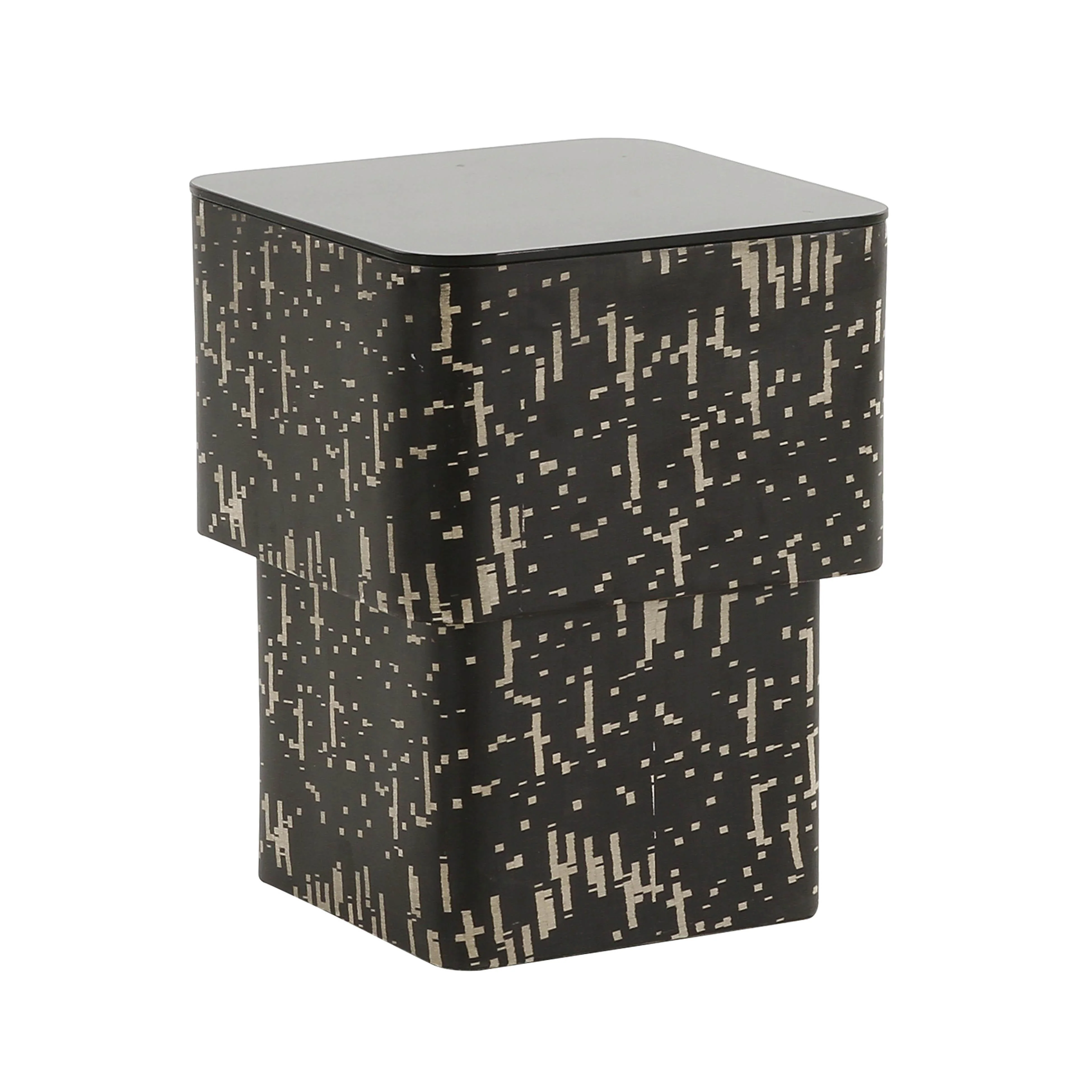 Faye Black Glass Side Table - Frankwebs