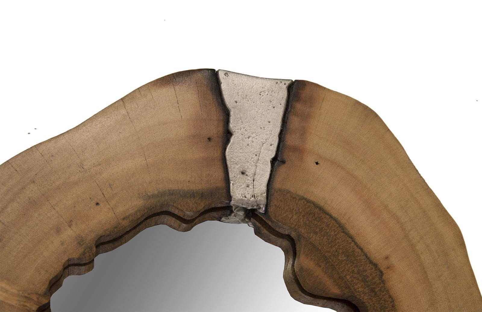 Molten Mirror Wall Tile, Poured Aluminum in Wood - Frankwebs