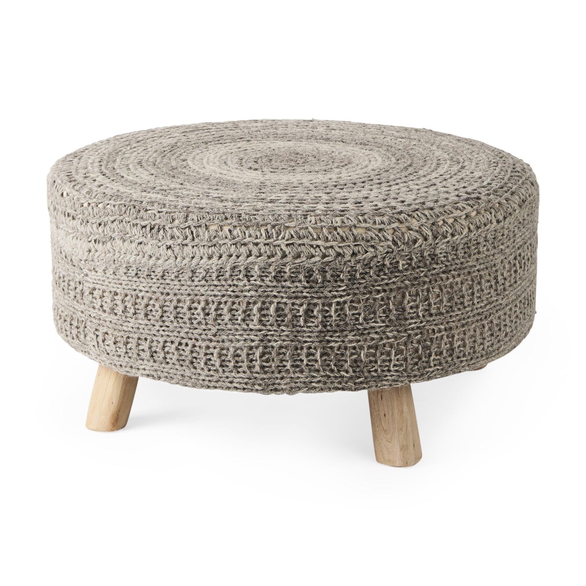 Bina 4 Legged Wool Stool - Frankwebs