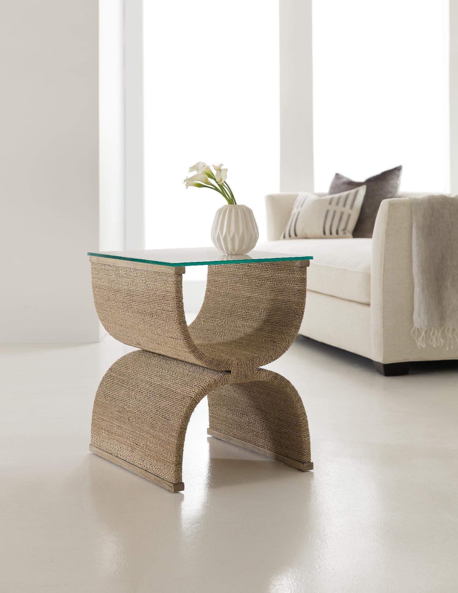 Melange Lenny Woven End Table - Frankwebs