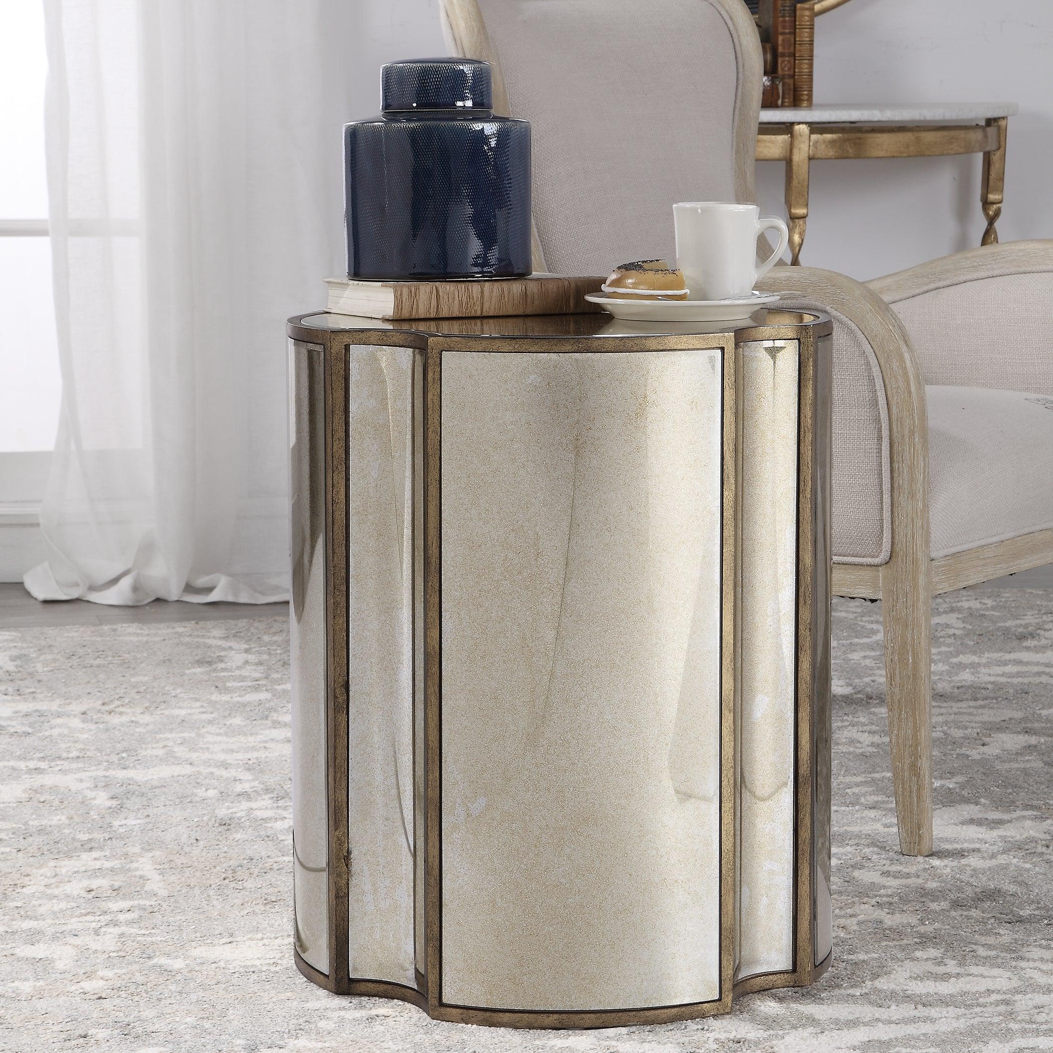 HARLOW MIRRORED ACCENT TABLE - Frankwebs
