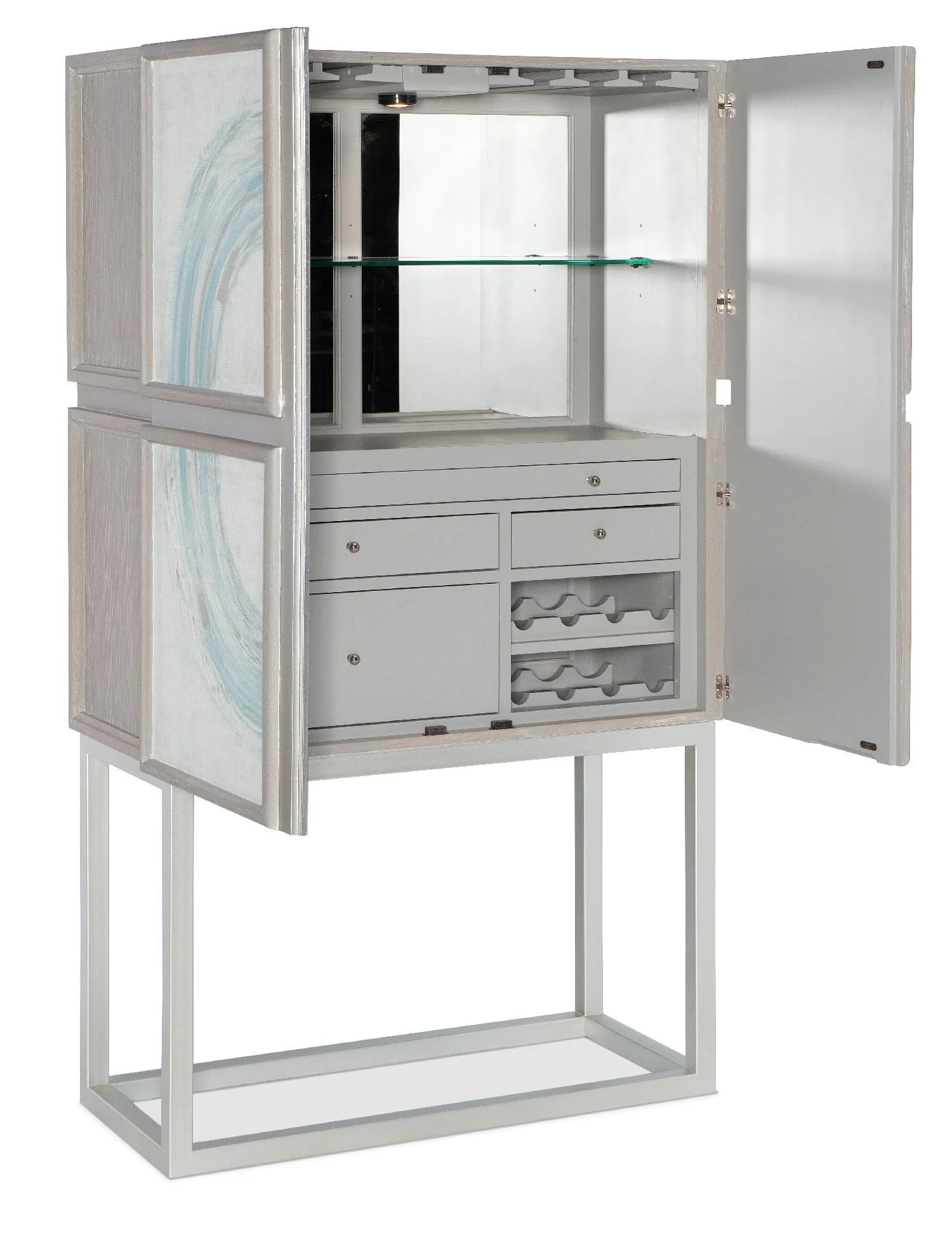 Melange Kandin Bar Cabinet - Frankwebs