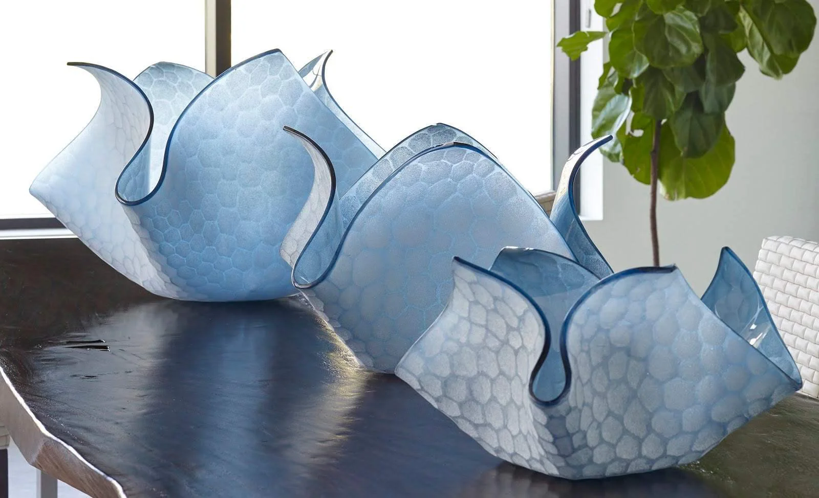 Blue Glass Bowl, SM - Frankwebs