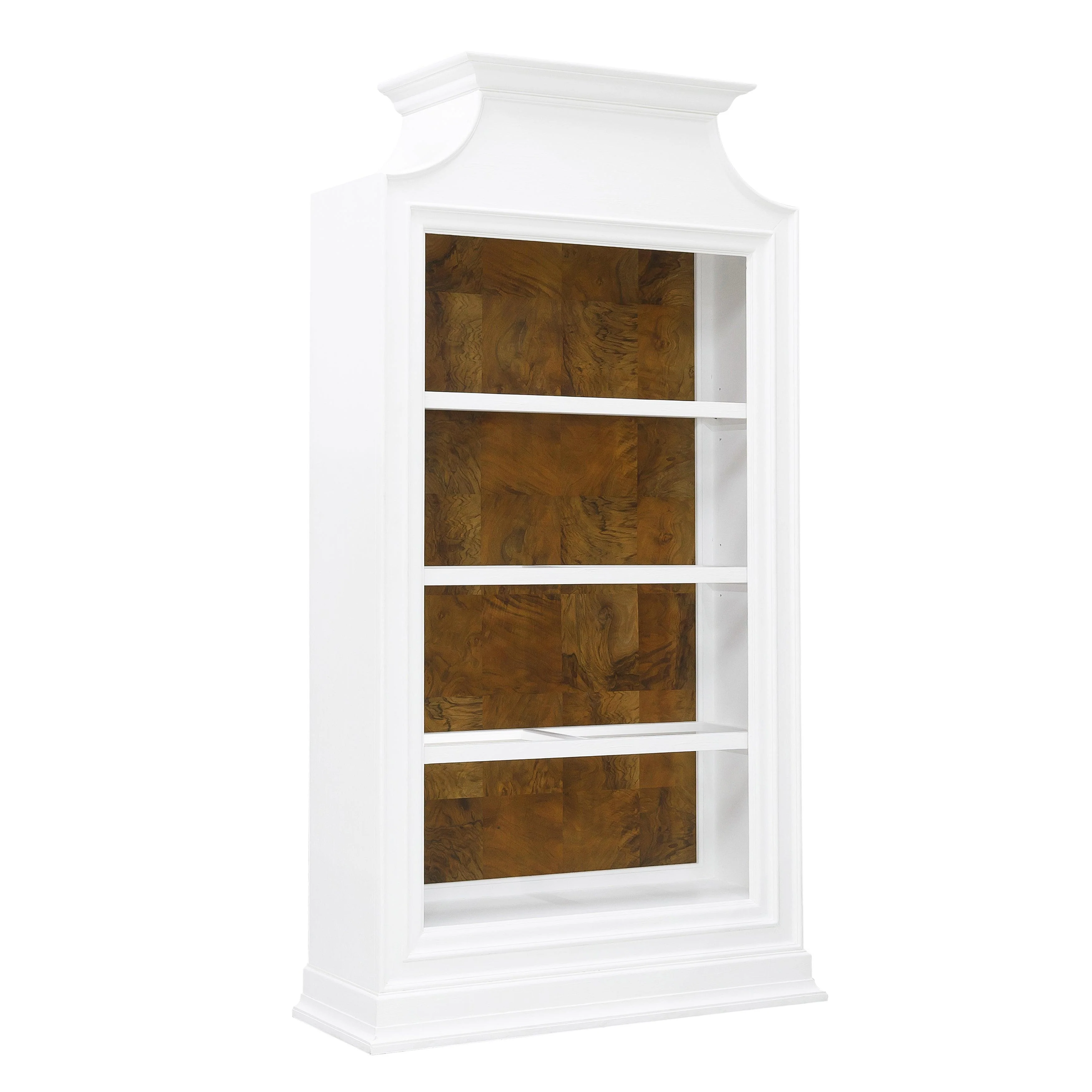 Open Storage 3 Shelf Bookcase with Natural Wood Back Panel - Frankwebs