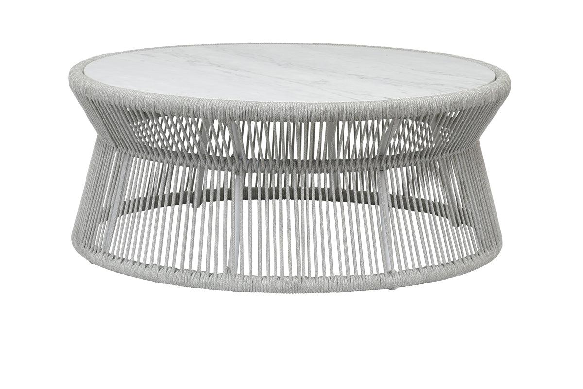 Miami Coffee Table with Honed Cararra Marble Top - Frankwebs