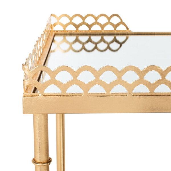 ERYN 2 SHELF GOLD LEAF ACCENT TABLE - Frankwebs