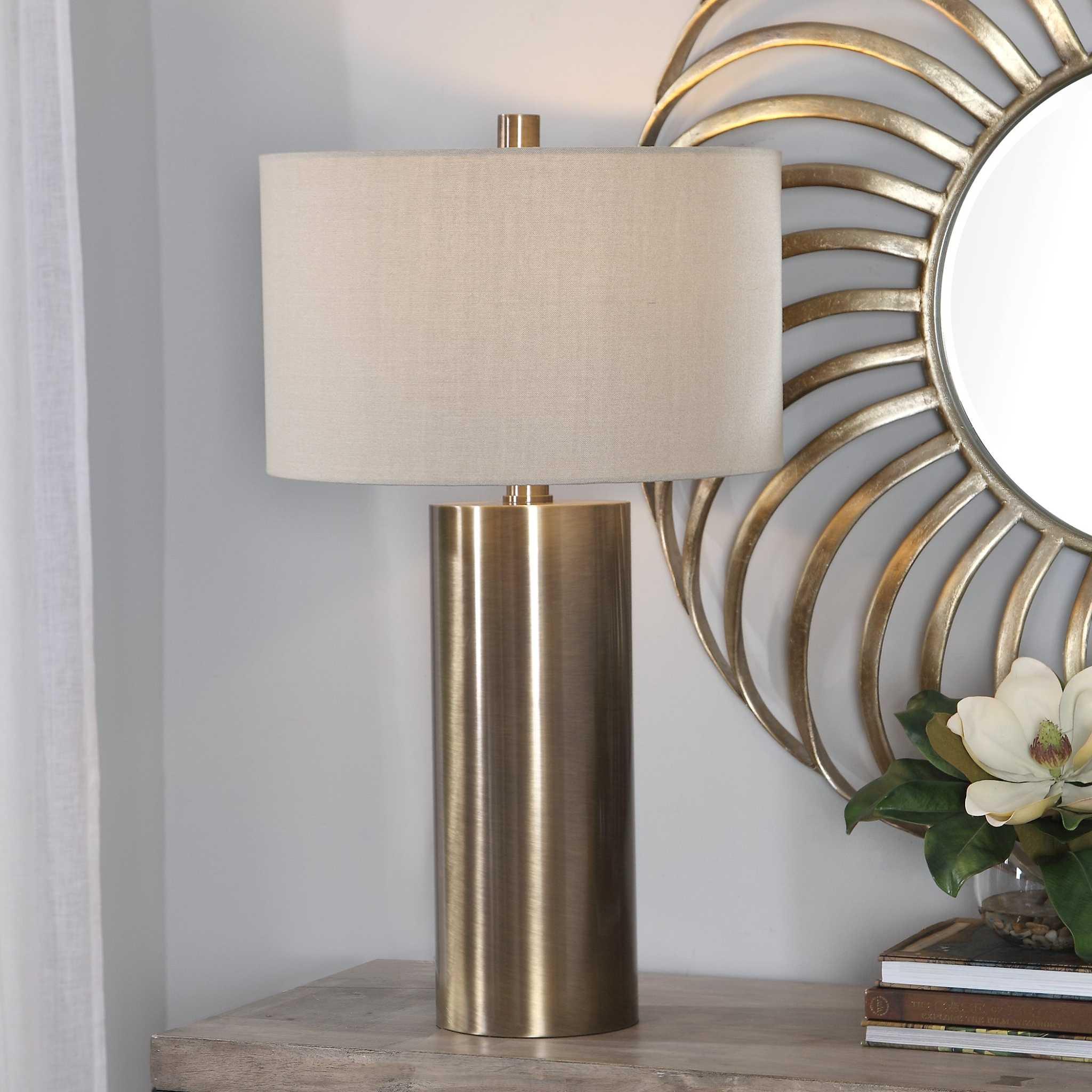 TARIA BRUSHED BRASS TABLE LAMP - Frankwebs