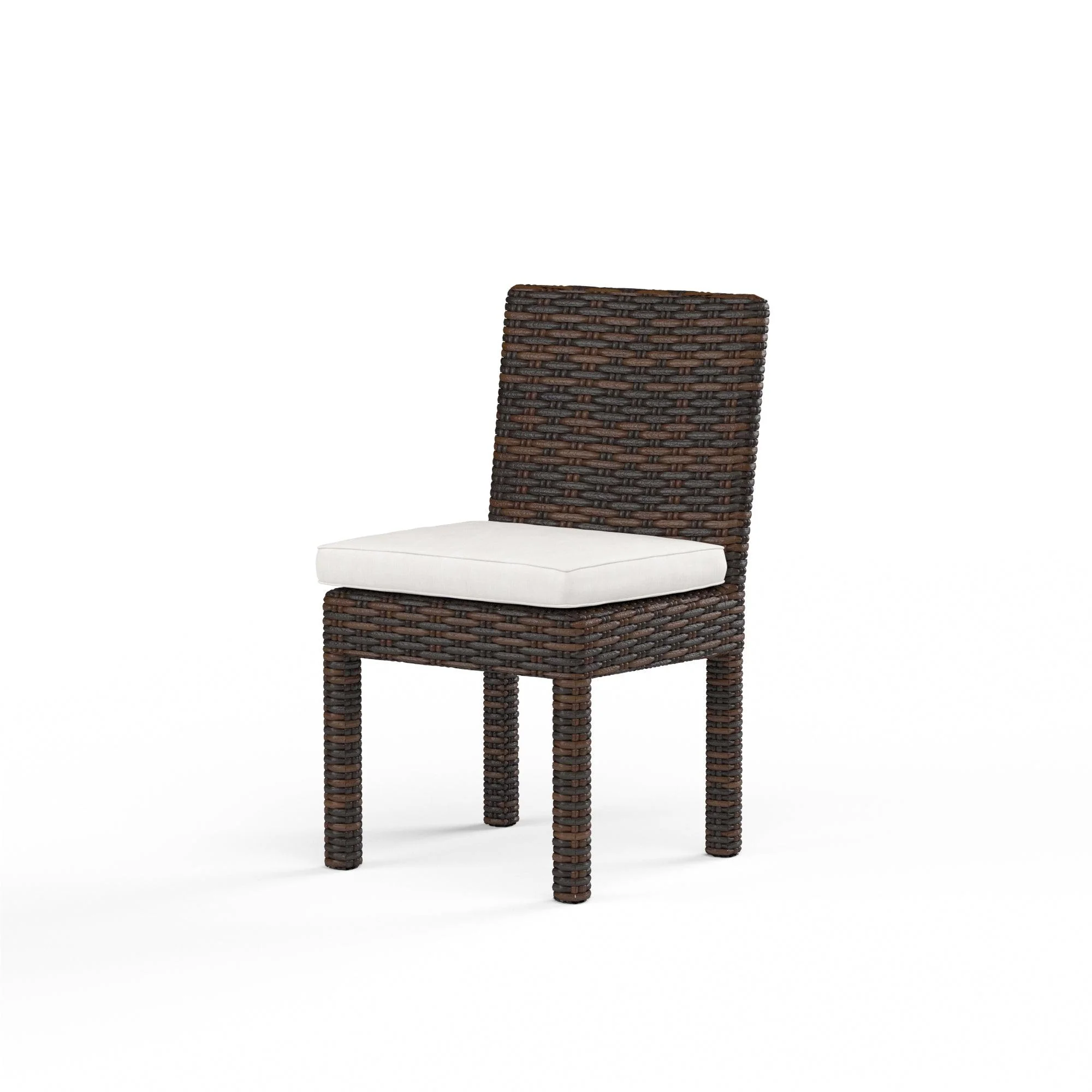 Montecito Armless Dining Chair in Canvas Flax w/ Self Welt - Frankwebs