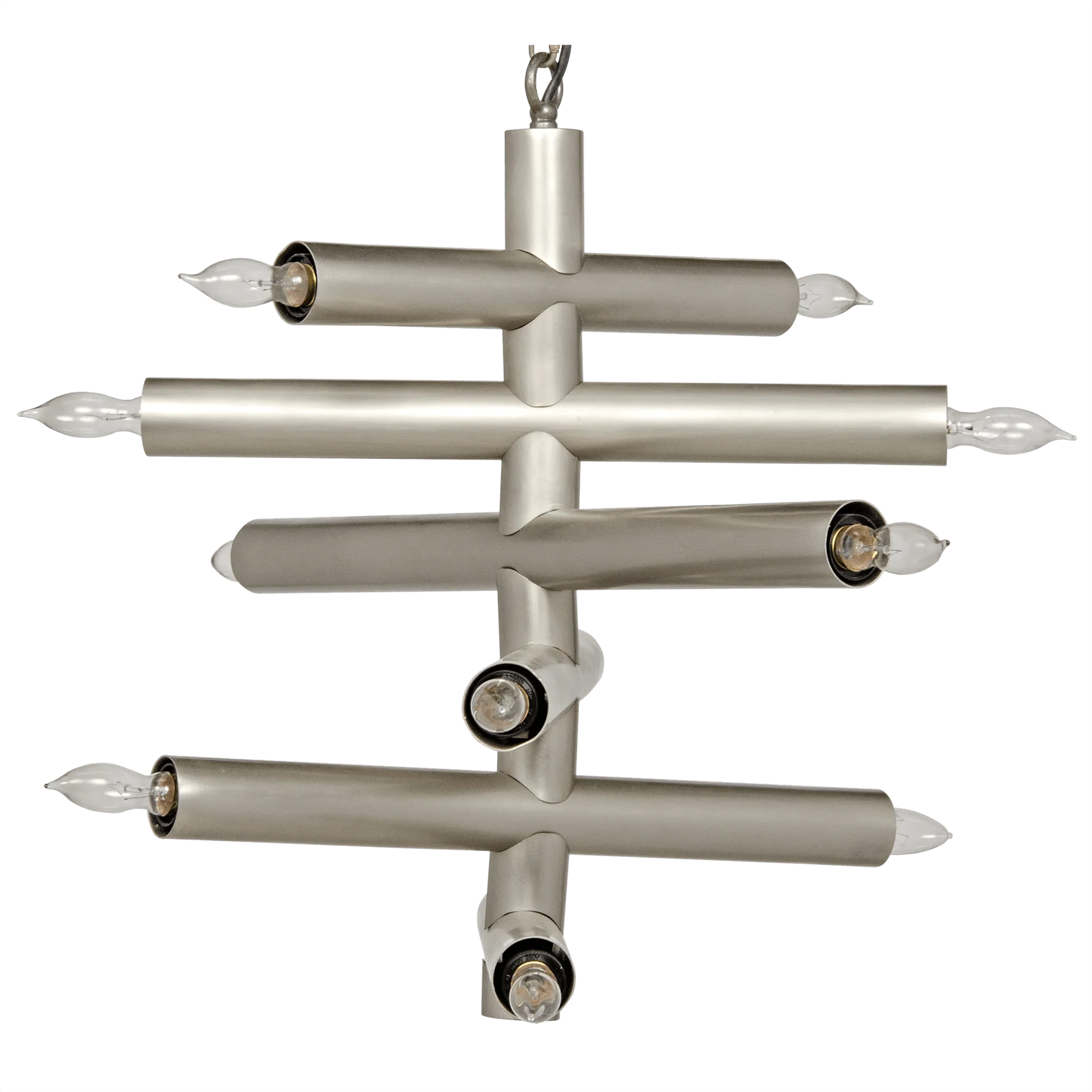 Alex Chandelier, Metal with Antique Silver Finish - Frankwebs