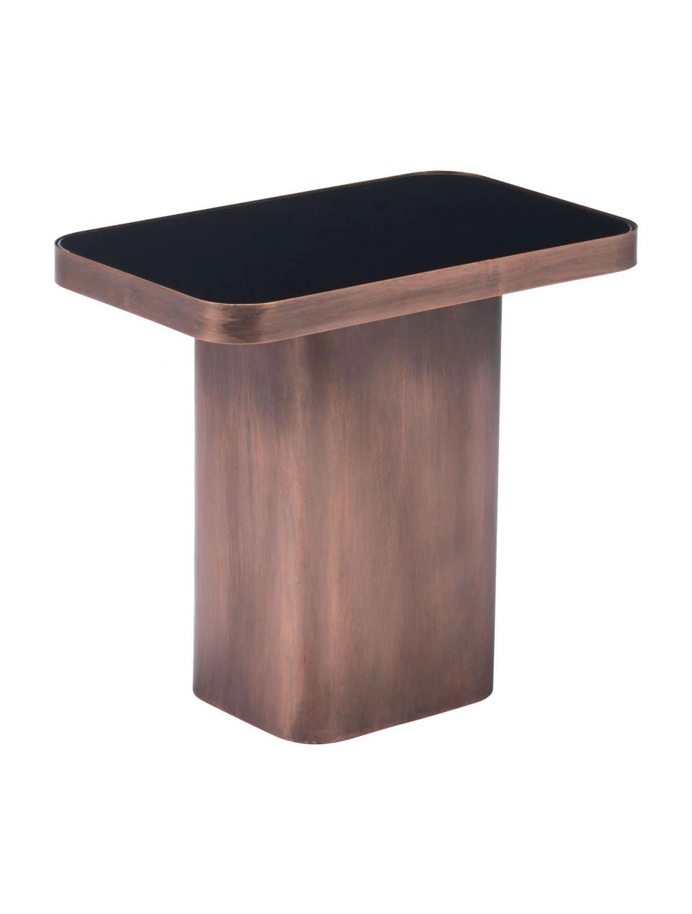 Marcos Side Table Black & Antique Bronze - Frankwebs