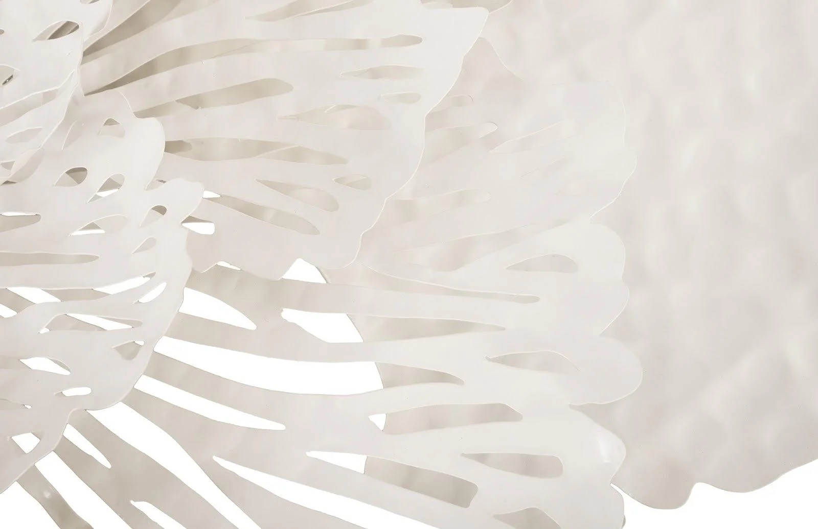 Flower Wall Art, Medium, White, Metal - Frankwebs