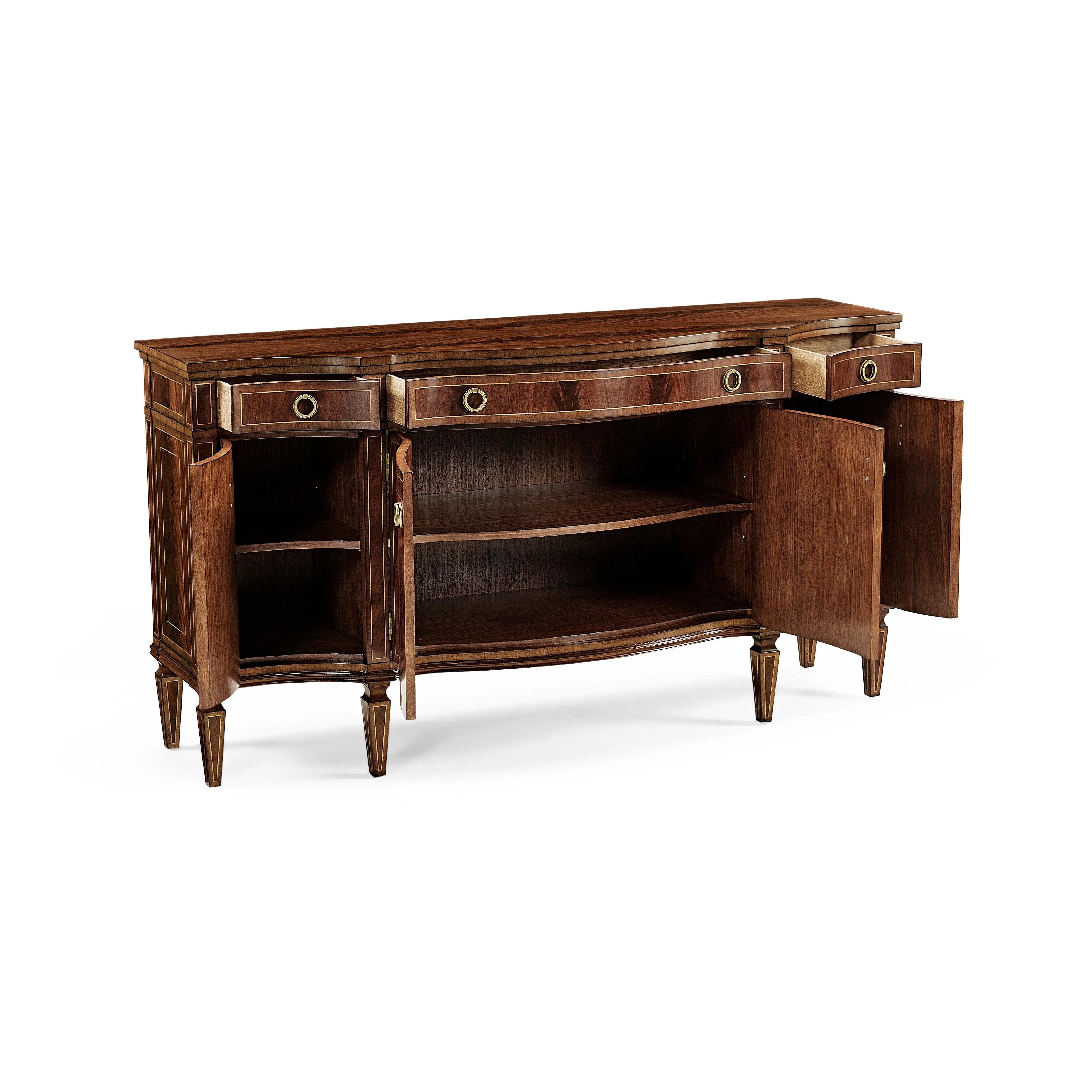 Buckingham Serpentine Mahogany Credenza - Frankwebs