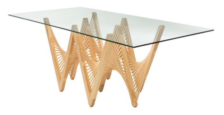 Geo Dining Base, Natural (NO GLASS) - Frankwebs