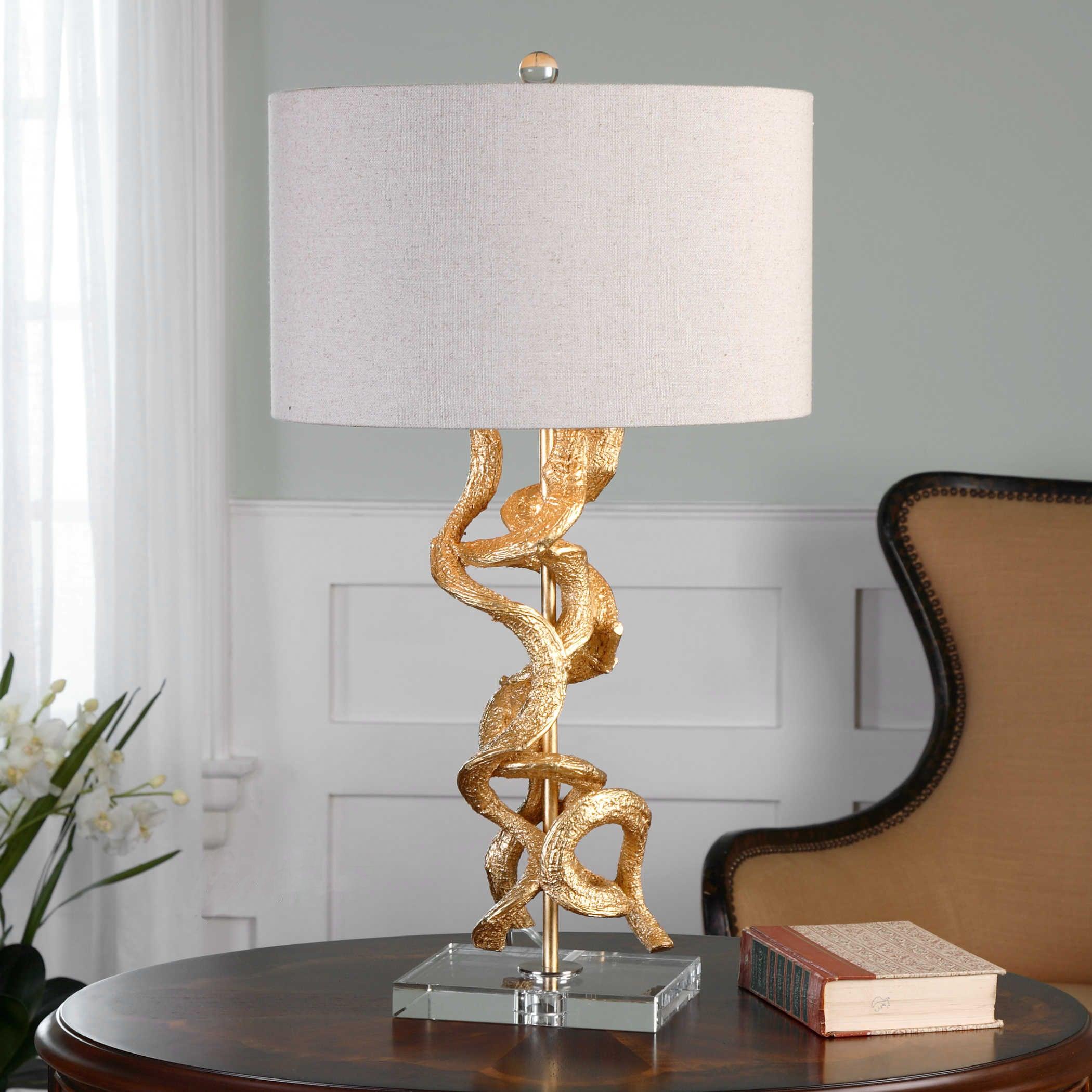 TWISTED VINES GOLD TABLE LAMP - Frankwebs
