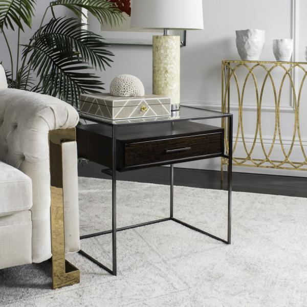 CAELAN GLASS SIDE TABLE - Frankwebs