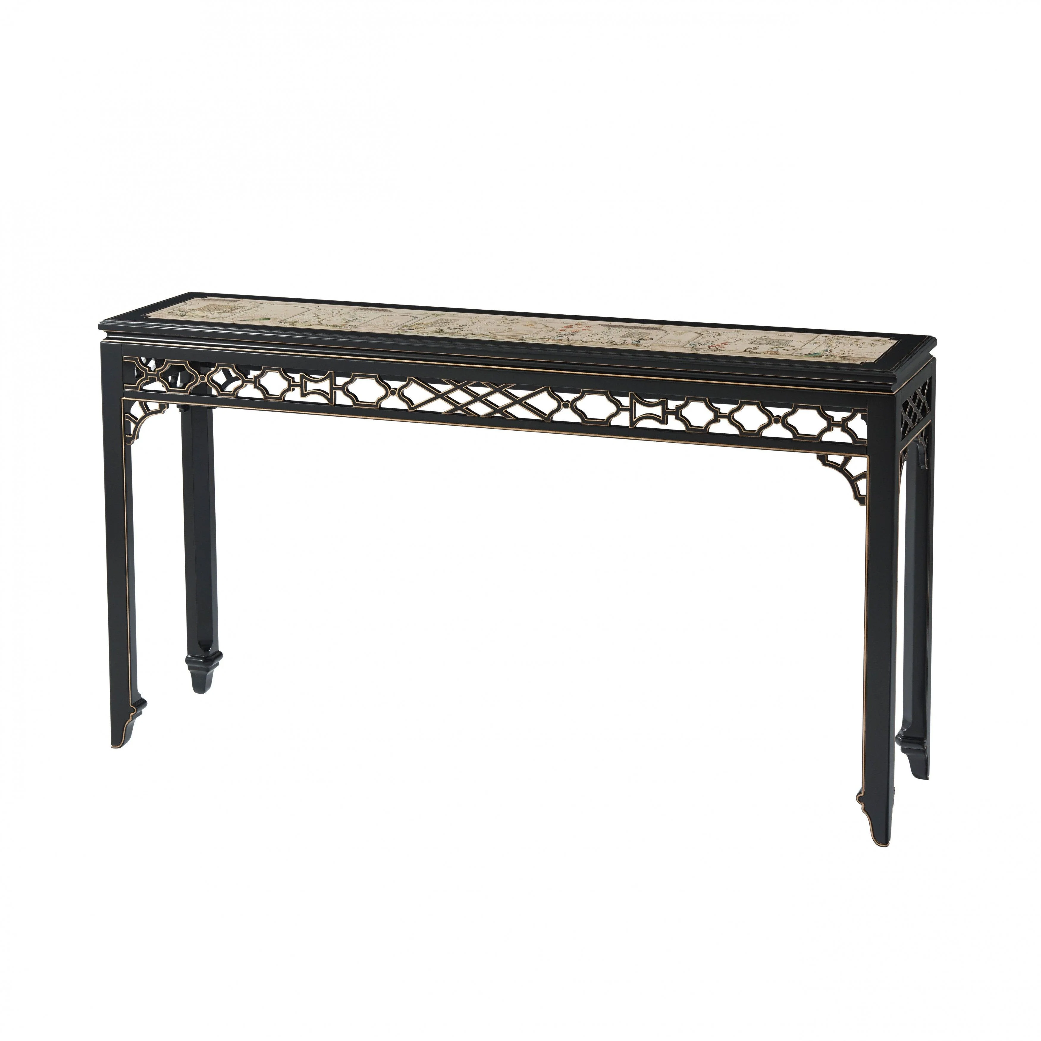 Long Hall Chinoiserie Console Table - Frankwebs