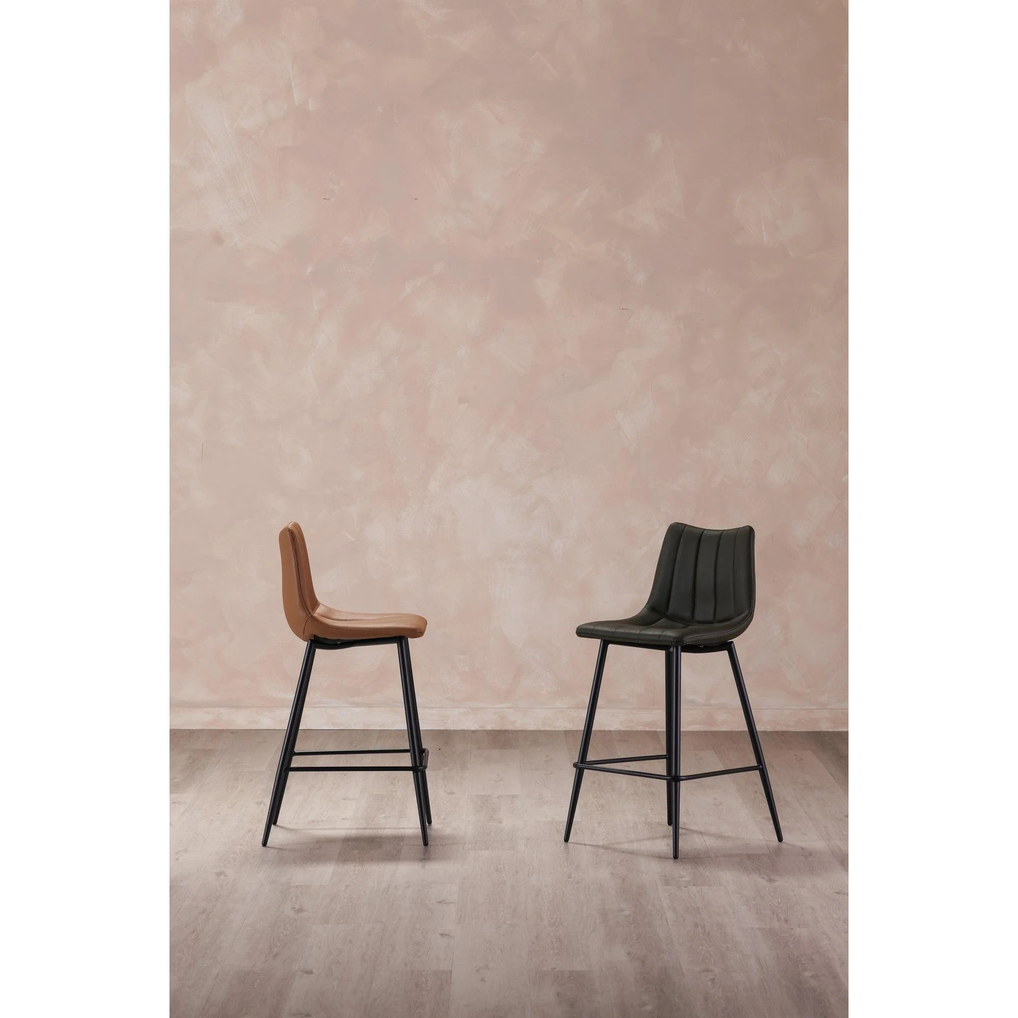 Alibi Counter Stool Tan - Set Of Two - Frankwebs